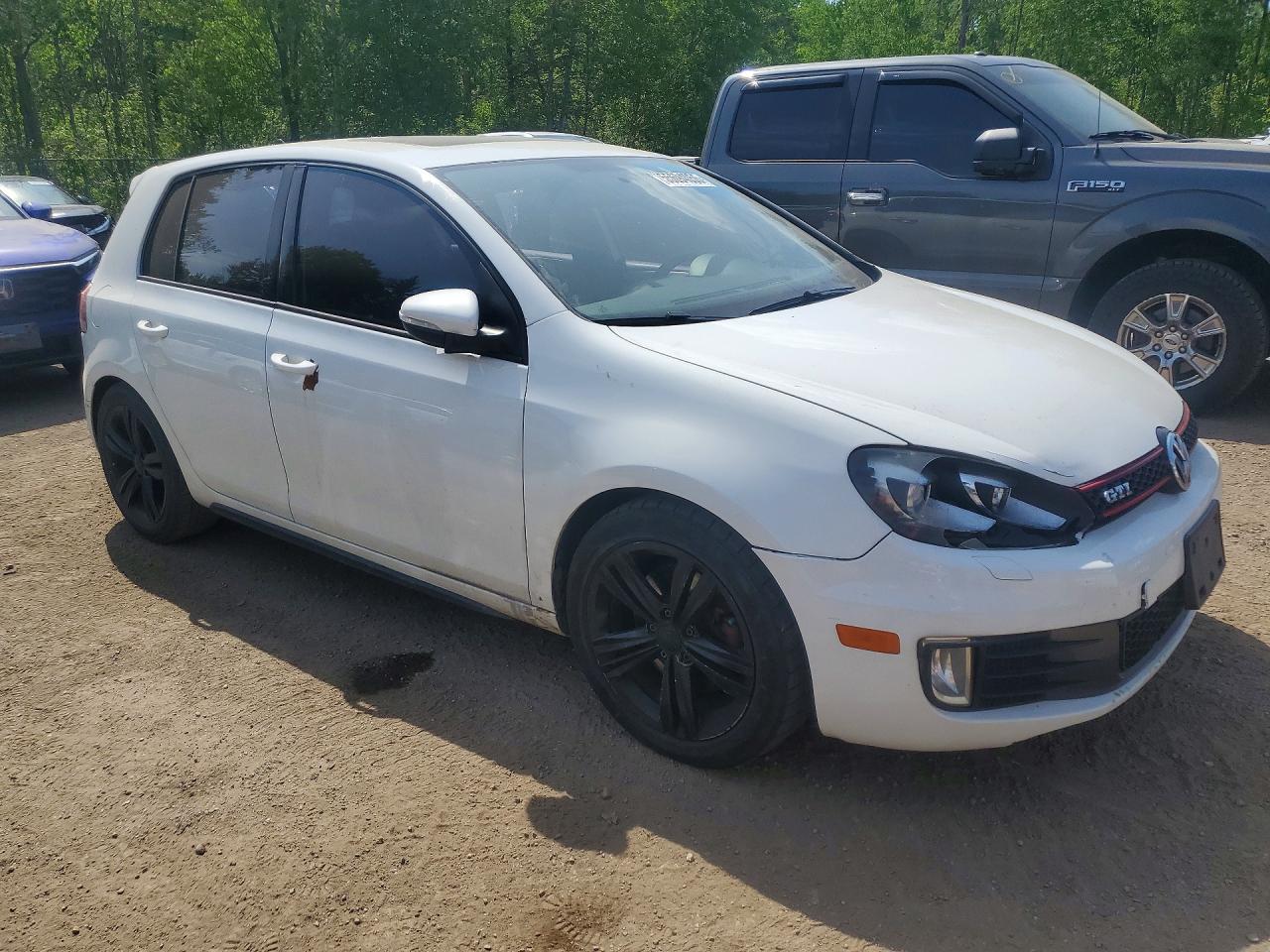 2013 Volkswagen Gti Белый vin: WVWHV7AJ8DW061233