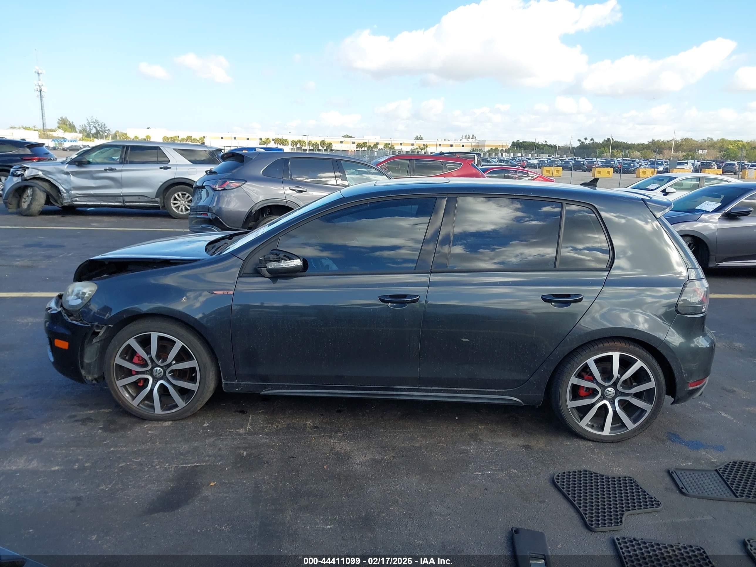2013 Volkswagen Gti 4-door Autobahn Gray vin: WVWHV7AJ8DW086987