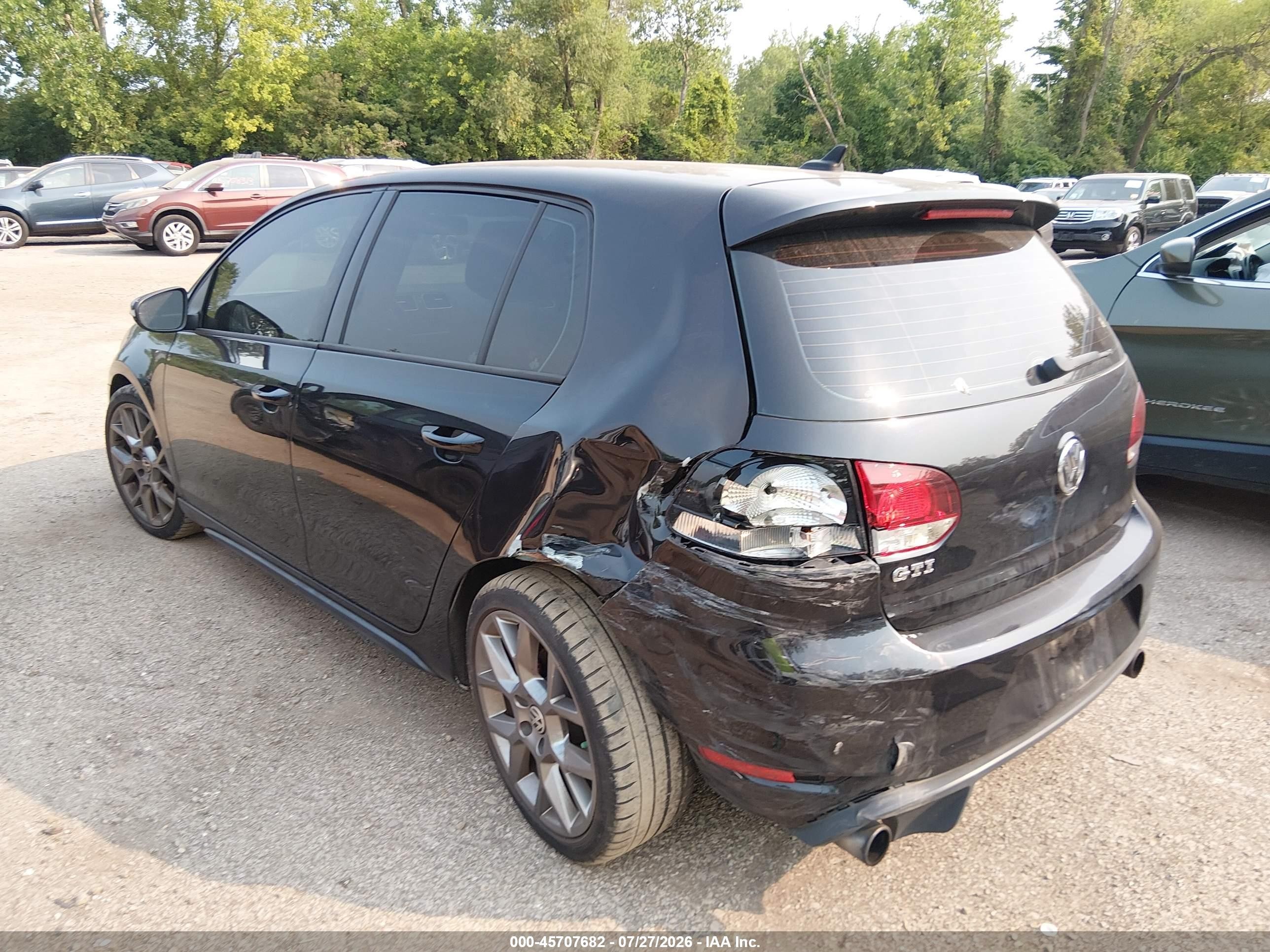 2013 Volkswagen Gti Wolfsburg Edition Black vin: WVWHV7AJ8DW127179