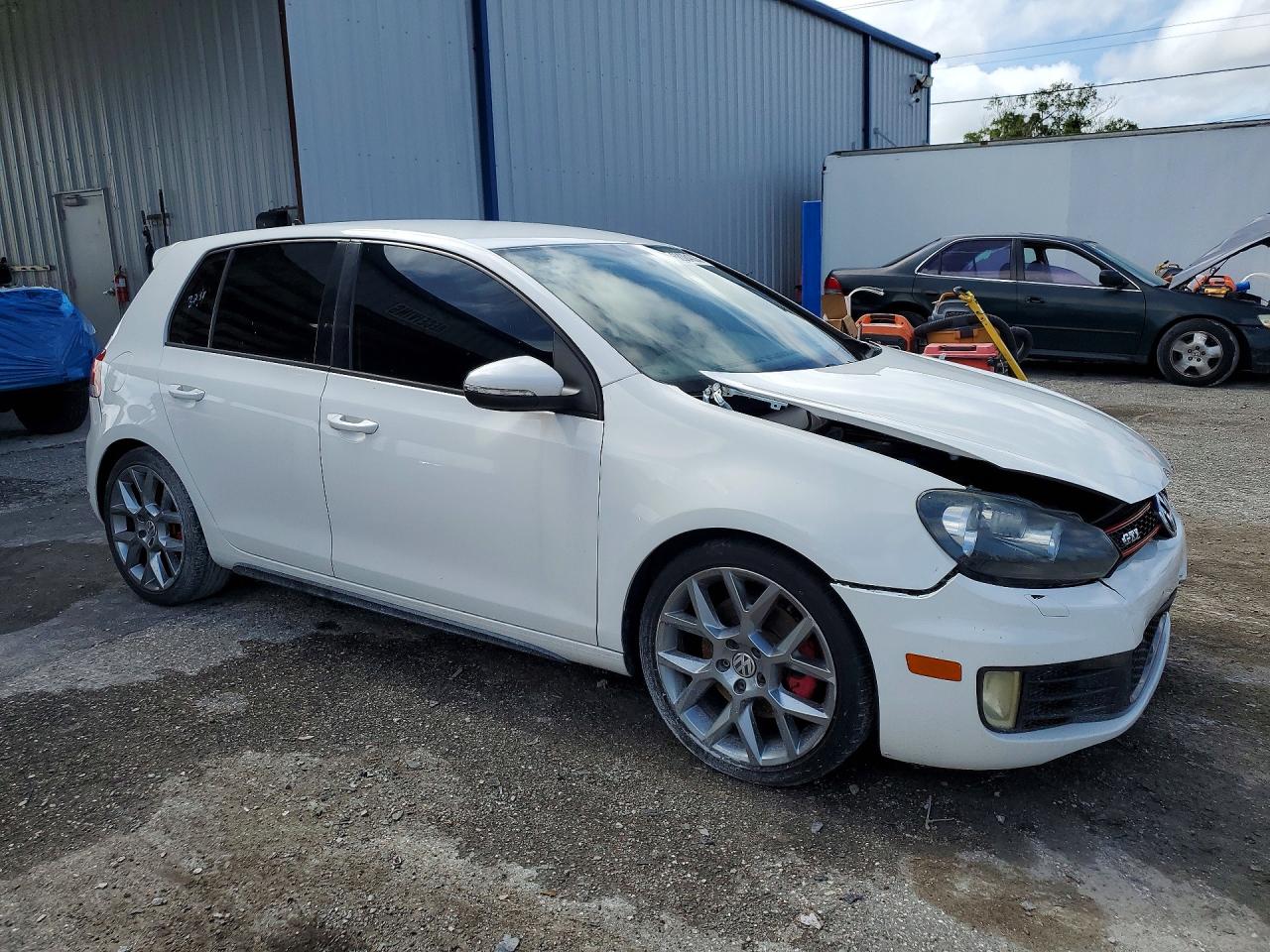 2013 Volkswagen Gti White vin: WVWHV7AJ8DW127943