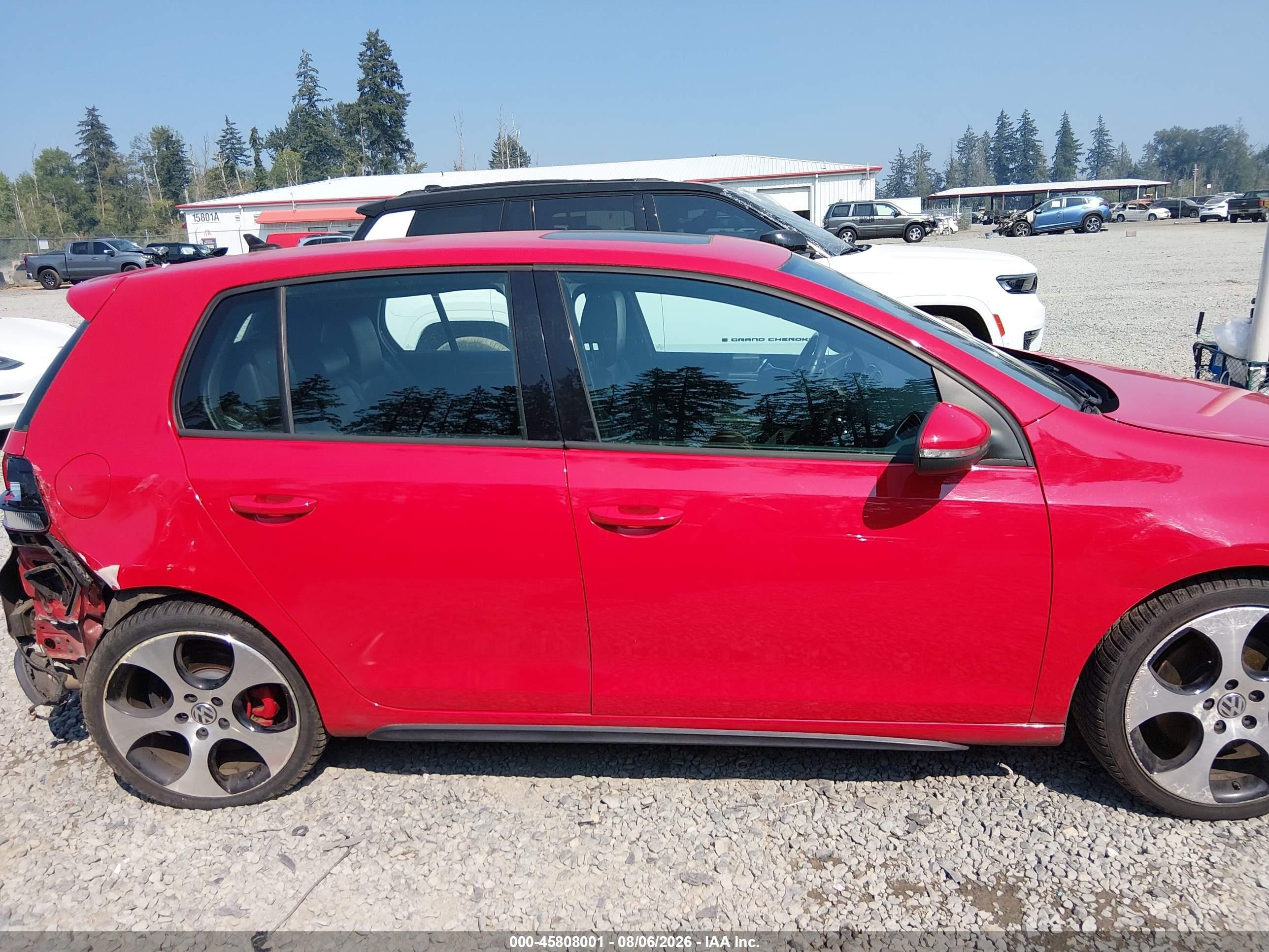 2010 Volkswagen Gti 4-door Red vin: WVWHV7AJ9AW086878
