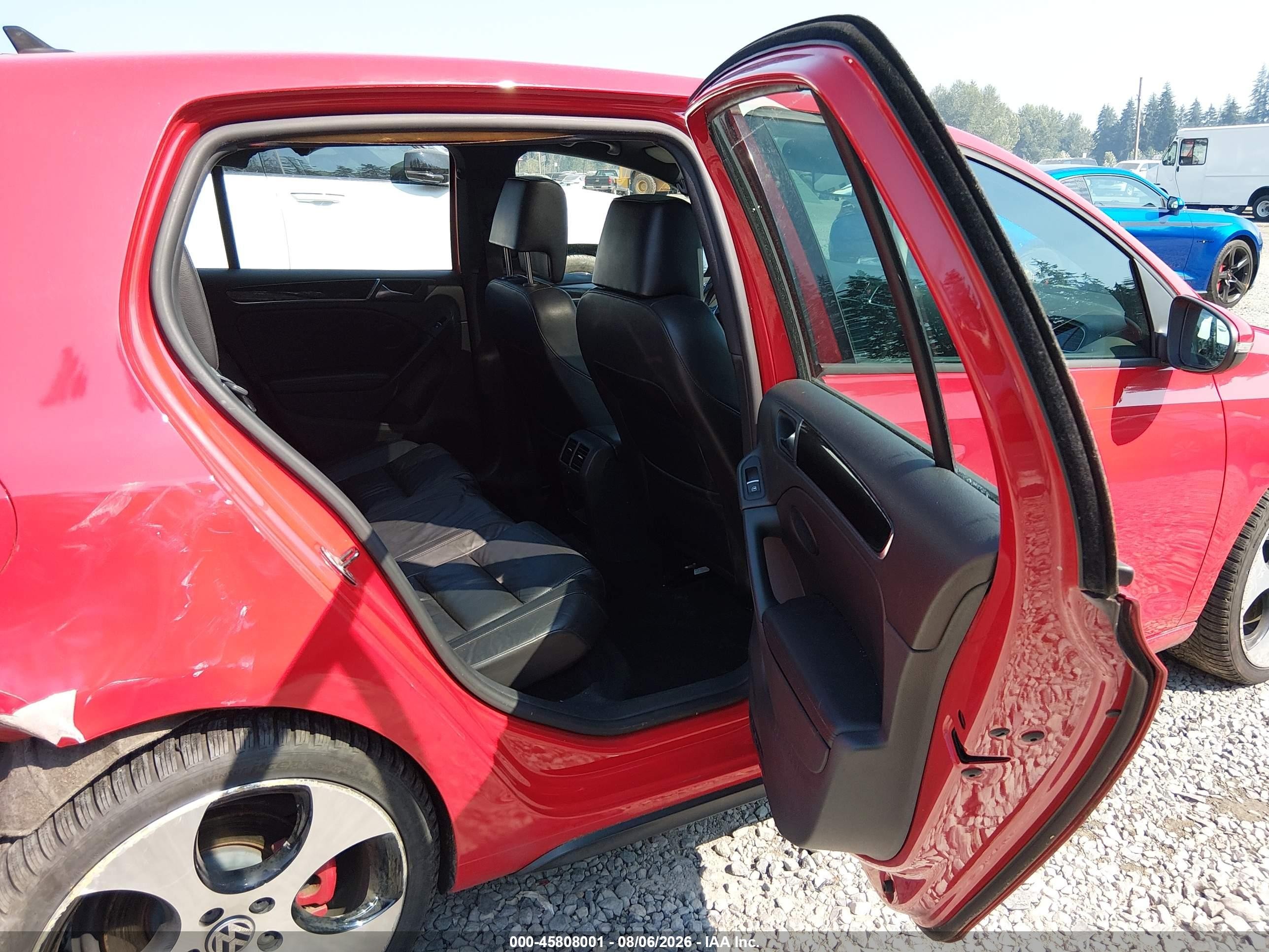 2010 Volkswagen Gti 4-door Red vin: WVWHV7AJ9AW086878