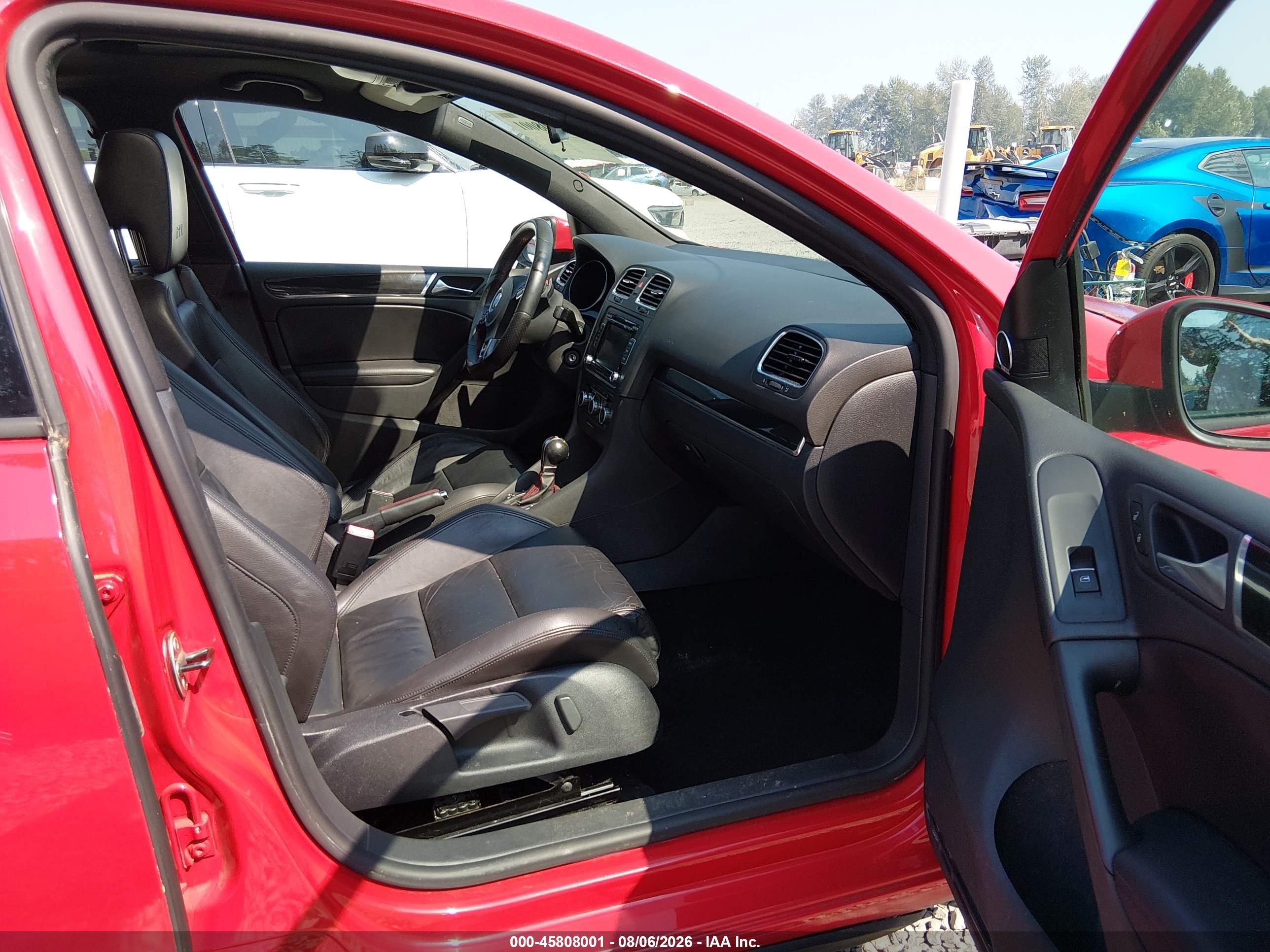 2010 Volkswagen Gti 4-door Red vin: WVWHV7AJ9AW086878