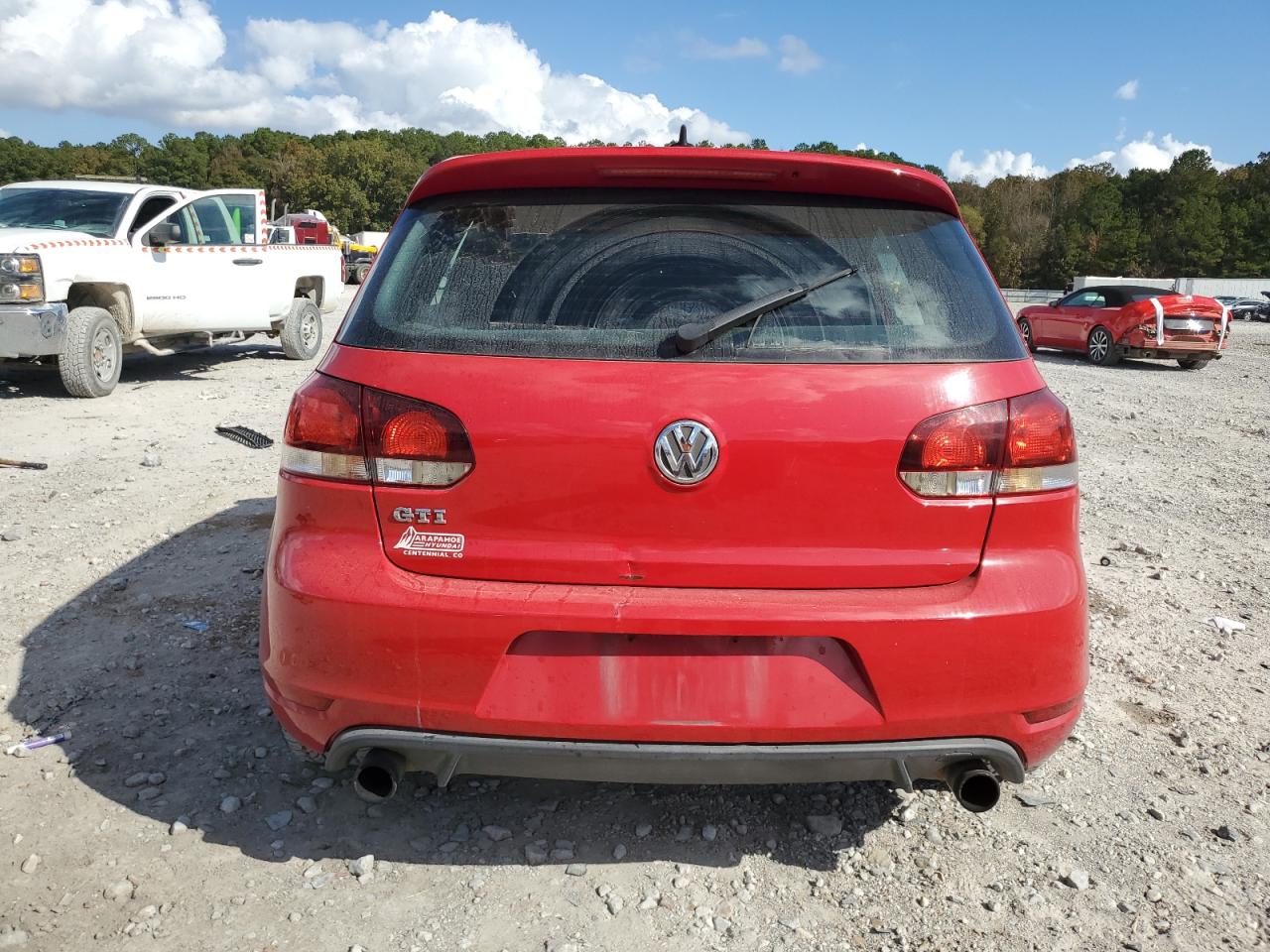 2011 Volkswagen Gti Red vin: WVWHV7AJ9BW038346