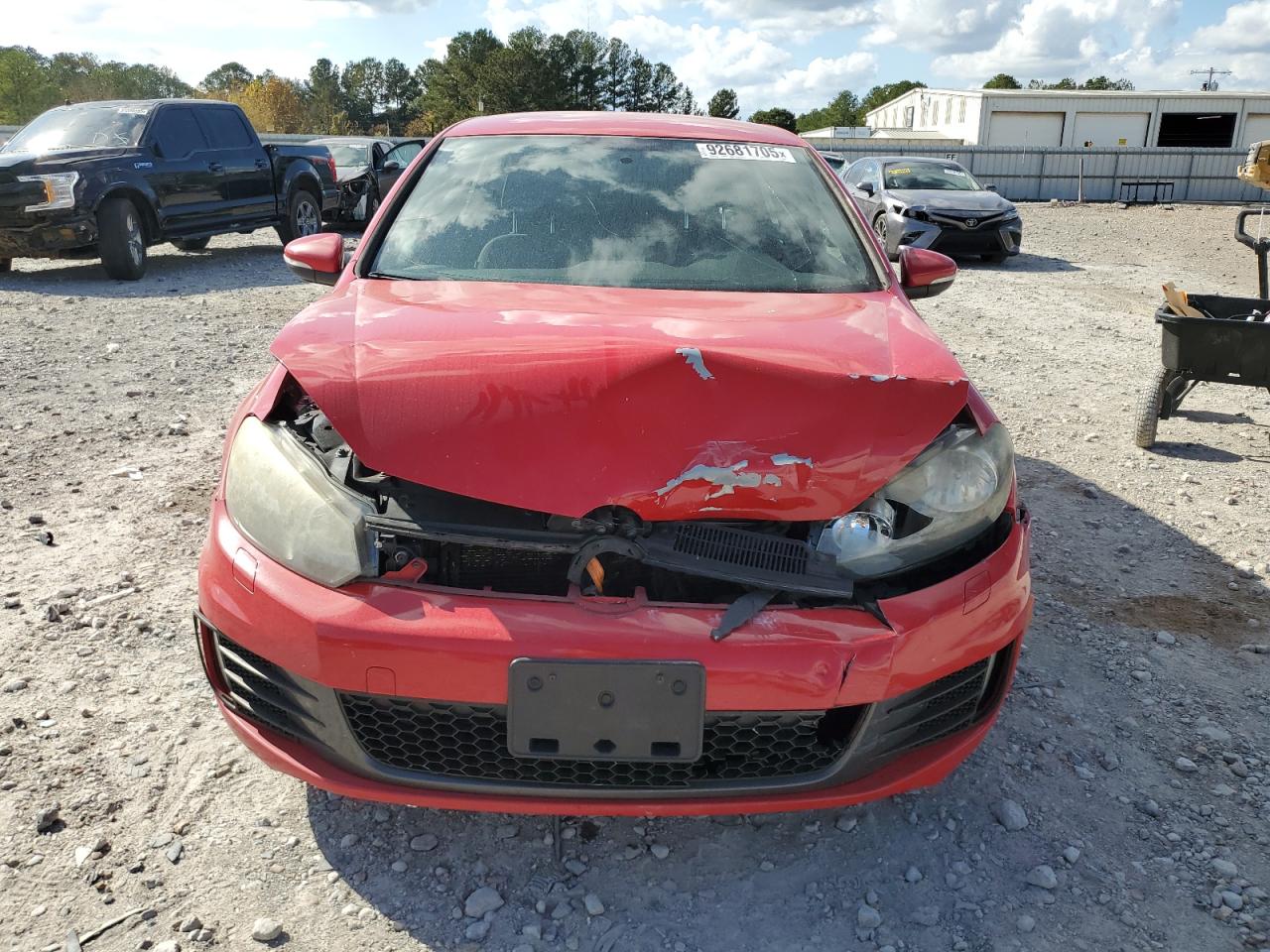 2011 Volkswagen Gti Red vin: WVWHV7AJ9BW038346