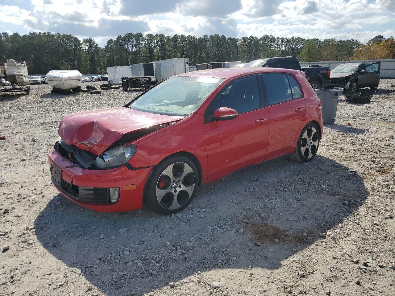 2011 Volkswagen Gti Red vin: WVWHV7AJ9BW038346