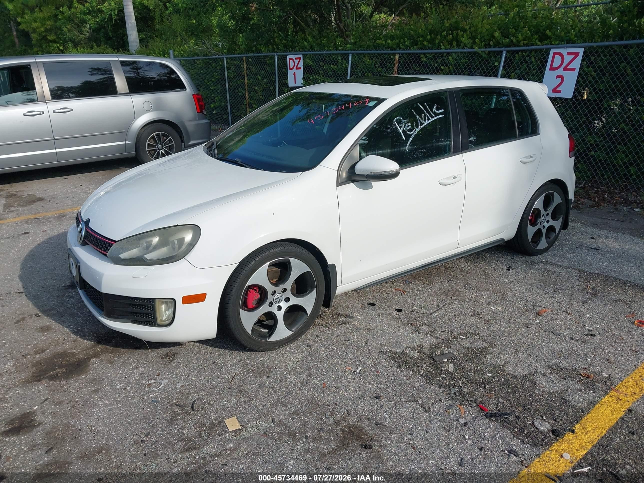 2011 Volkswagen Gti 4-door White vin: WVWHV7AJ9BW053848