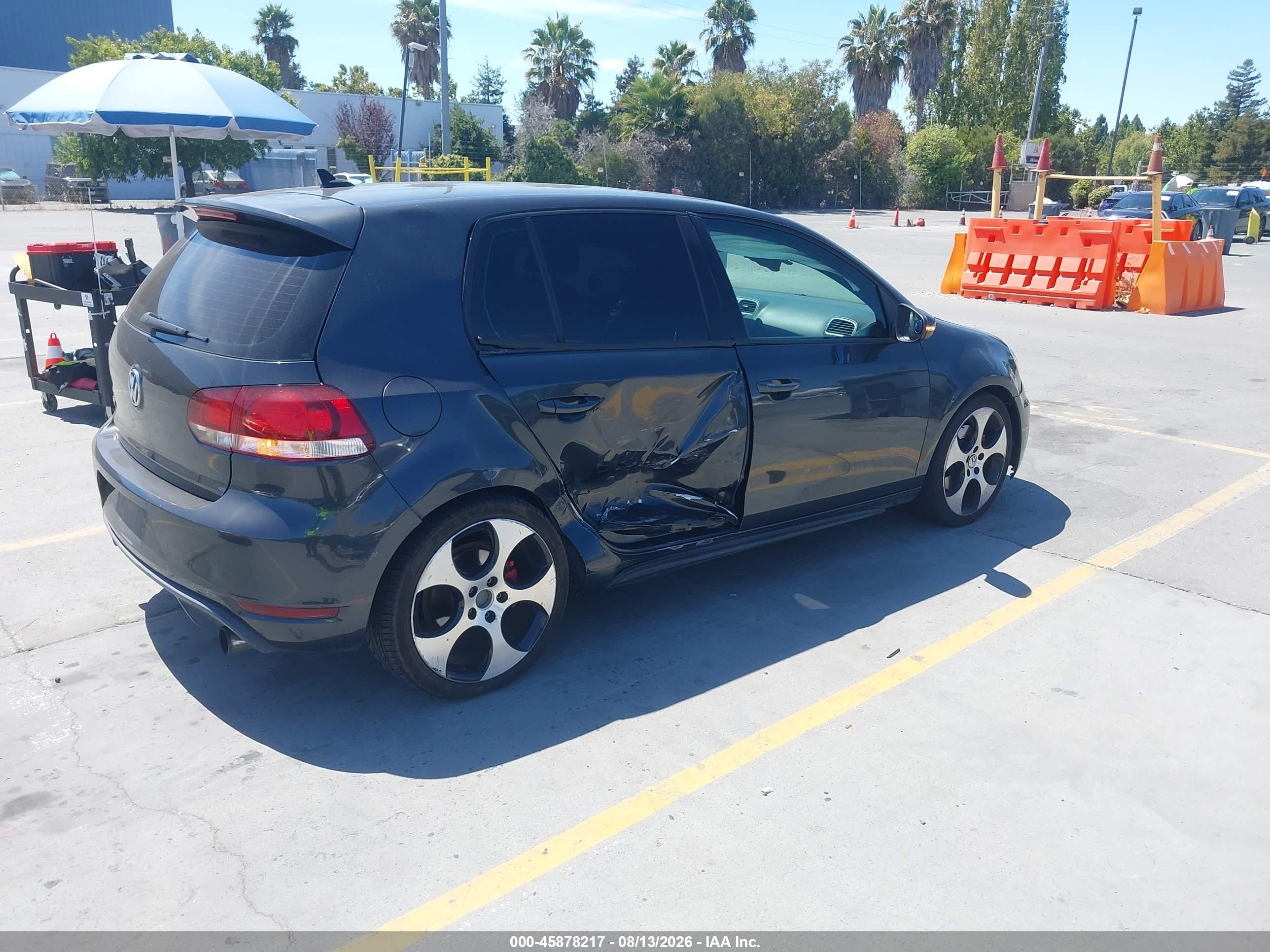 2011 Volkswagen Gti 4-door Gray vin: WVWHV7AJ9BW193592