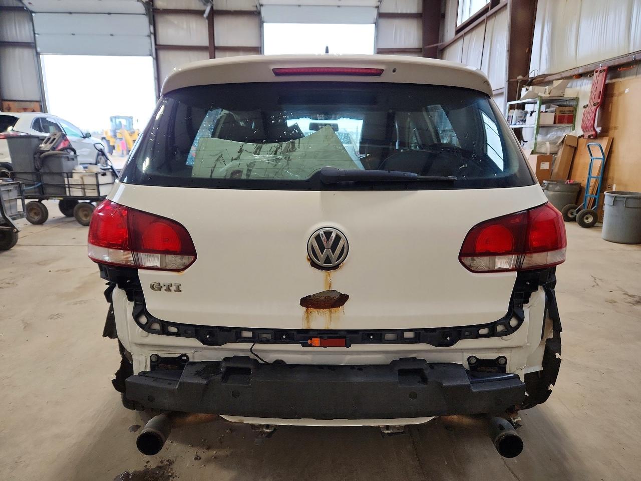 2012 Volkswagen Gti White vin: WVWHV7AJ9CW298005