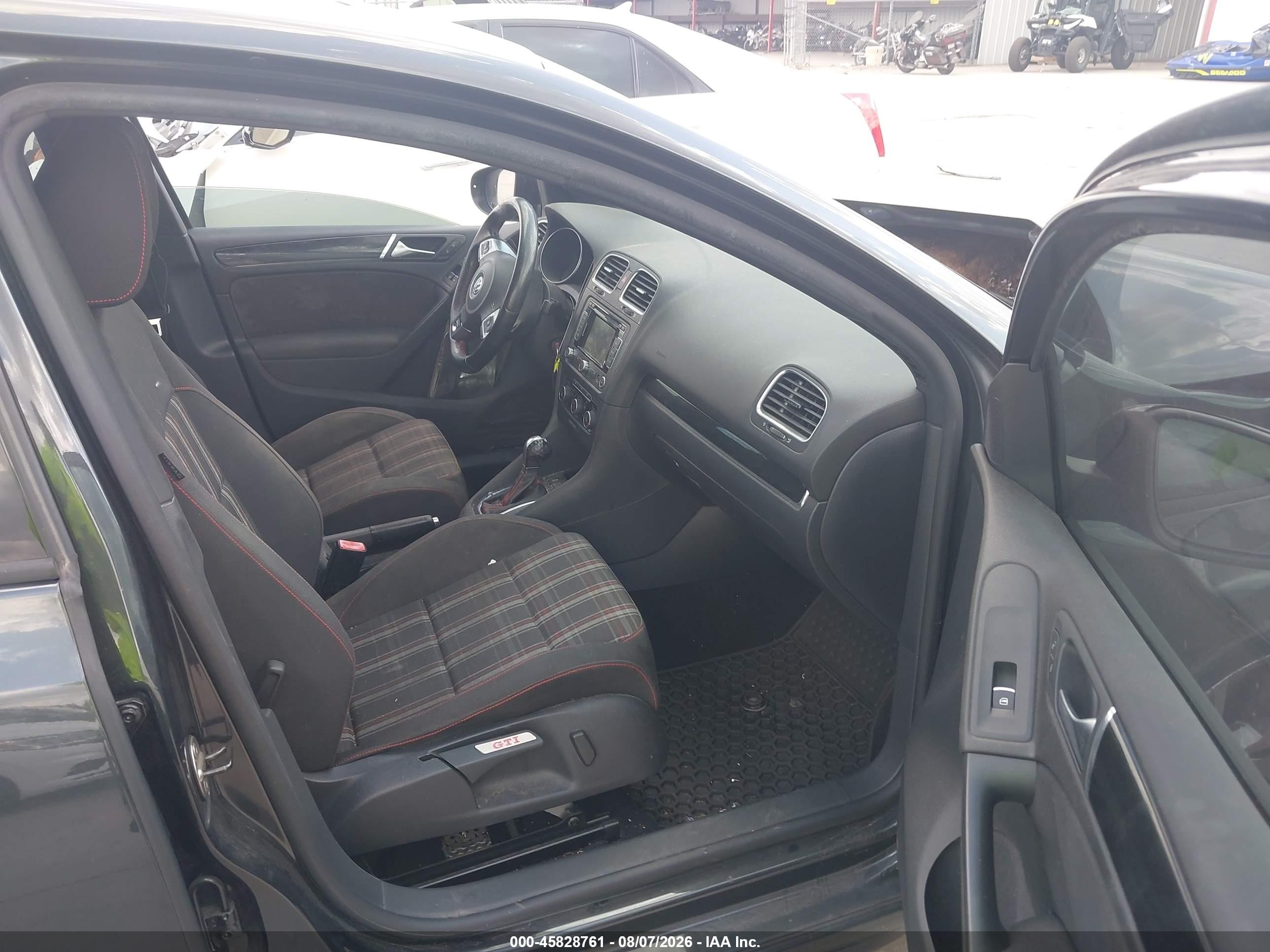 2013 Volkswagen Gti 4-door Black vin: WVWHV7AJ9DW043887