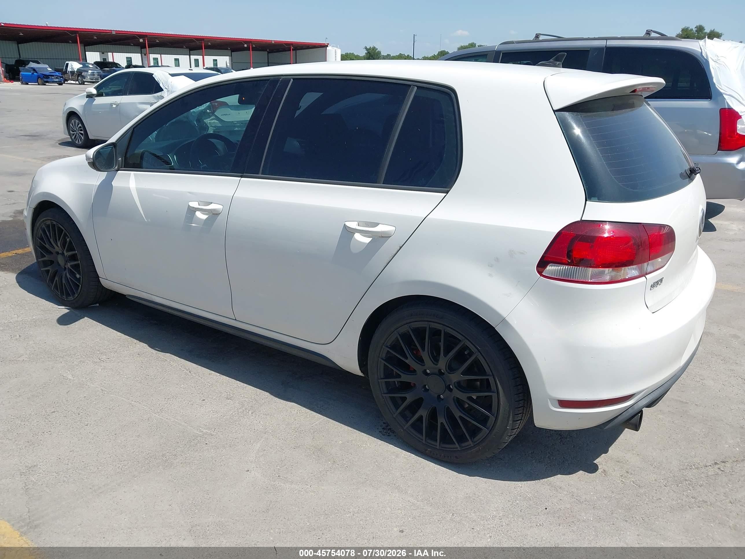 2013 Volkswagen Gti 4-door White vin: WVWHV7AJ9DW116126