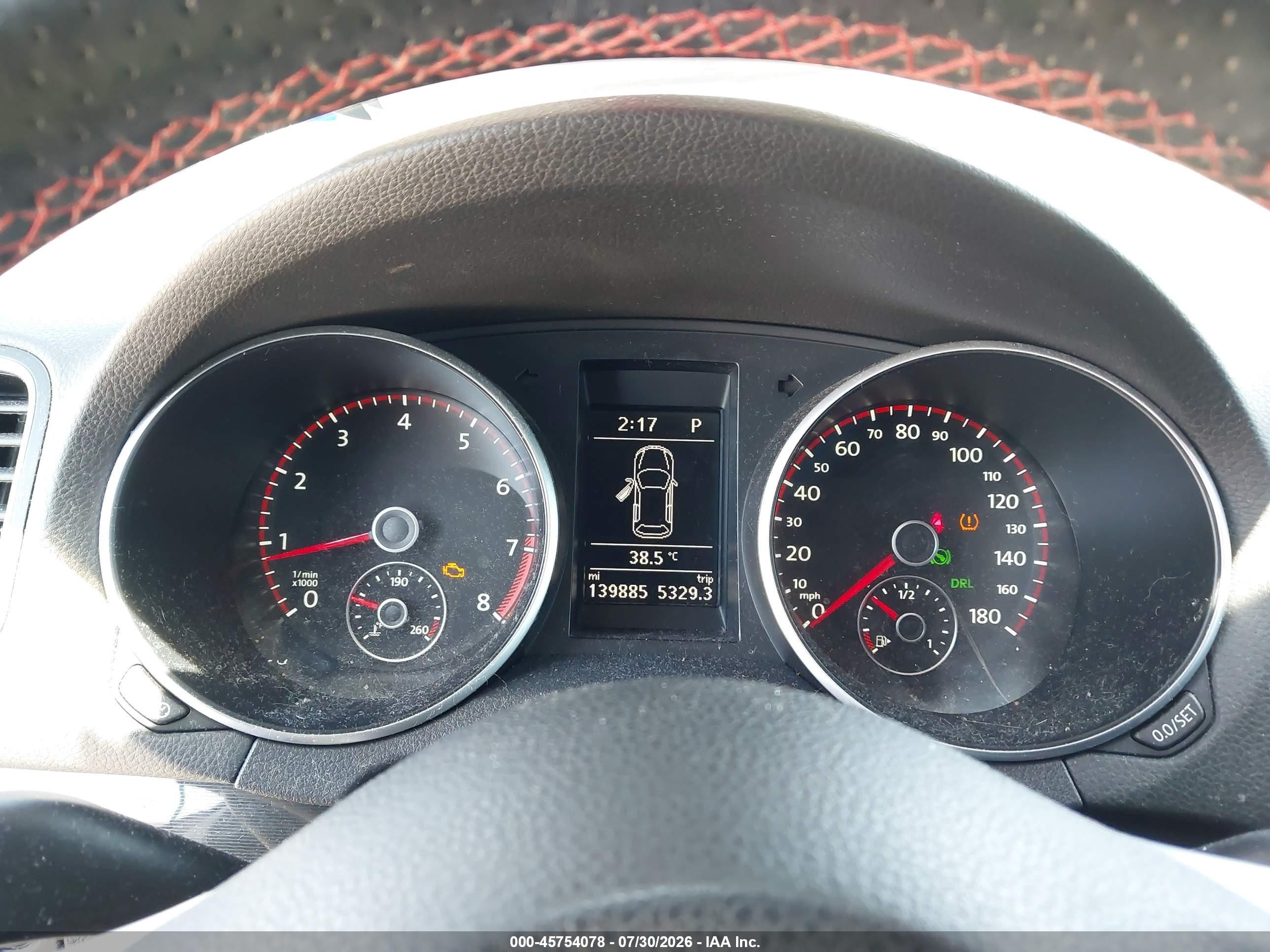 2013 Volkswagen Gti 4-door White vin: WVWHV7AJ9DW116126