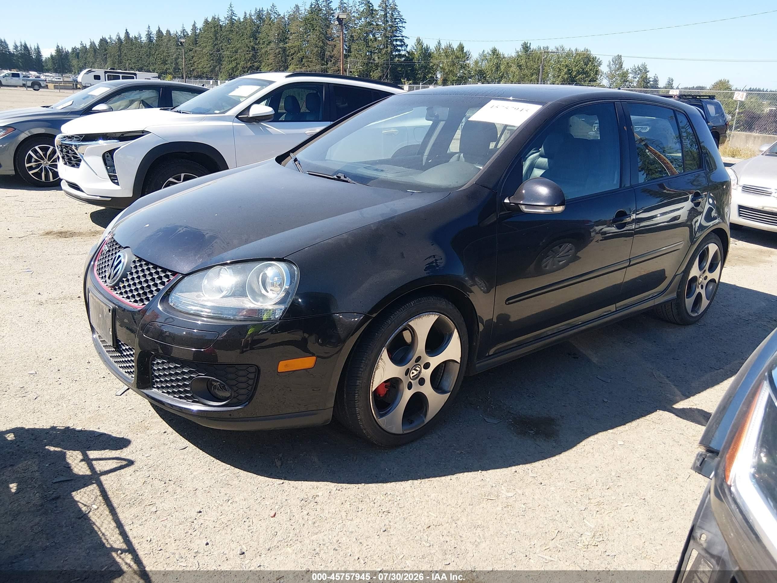 2009 Volkswagen Gti 4-door Черный vin: WVWHV91K99W132824