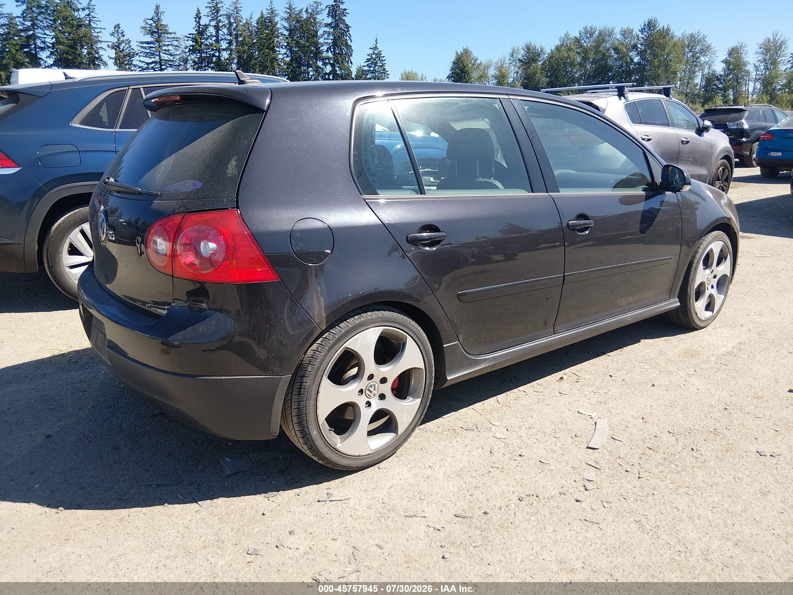 2009 Volkswagen Gti 4-door Черный vin: WVWHV91K99W132824