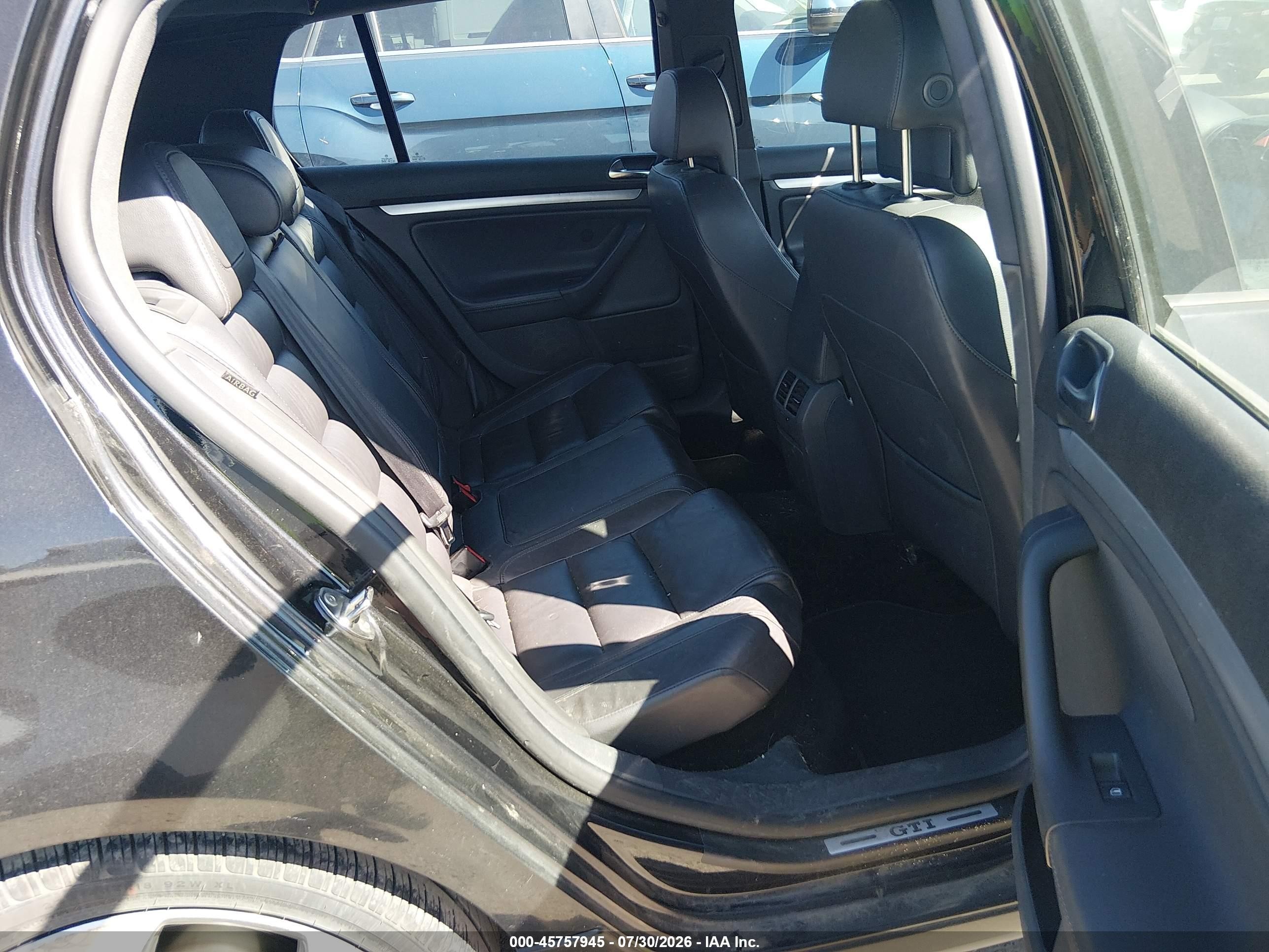 2009 Volkswagen Gti 4-door Черный vin: WVWHV91K99W132824