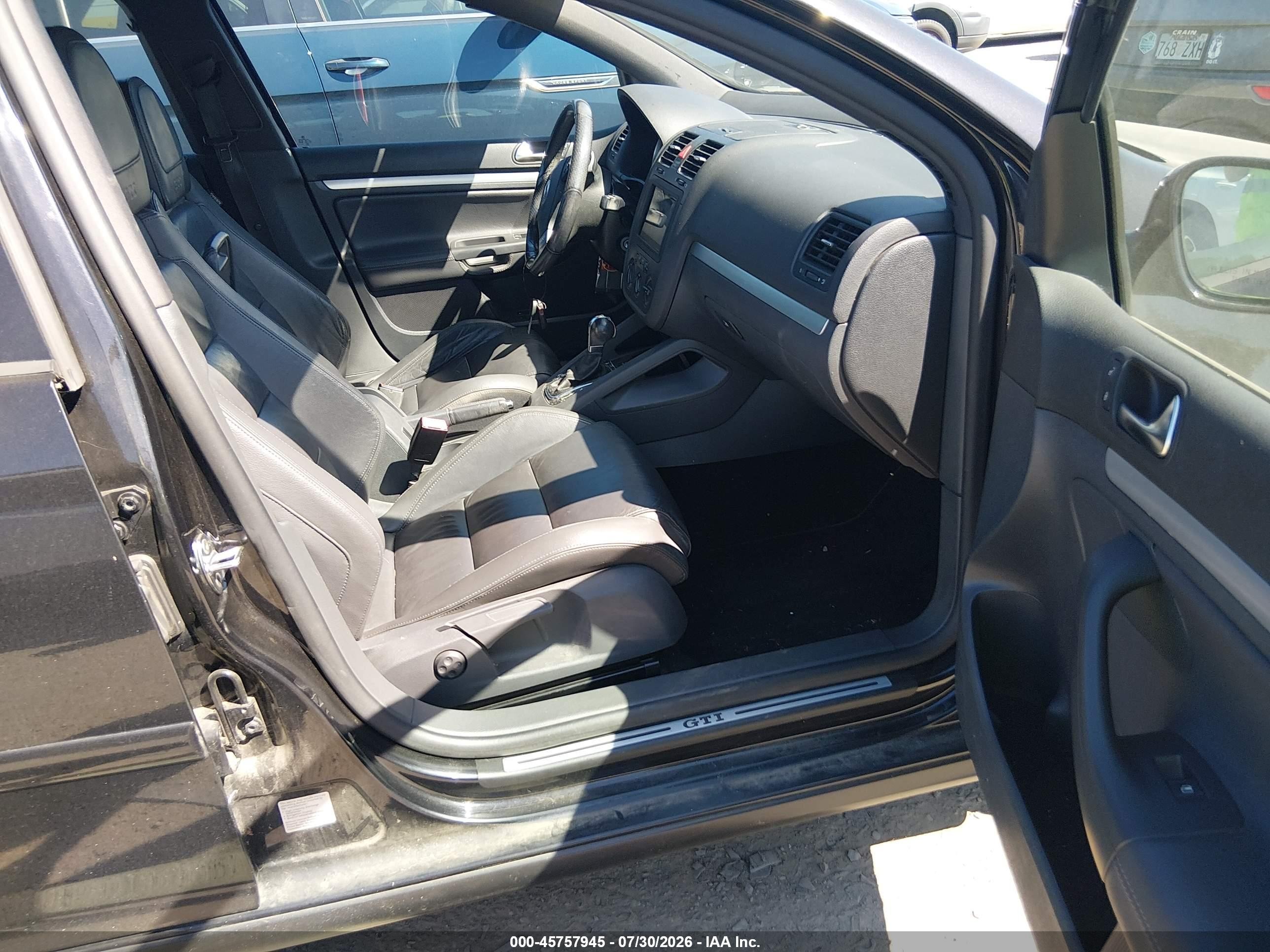 2009 Volkswagen Gti 4-door Черный vin: WVWHV91K99W132824