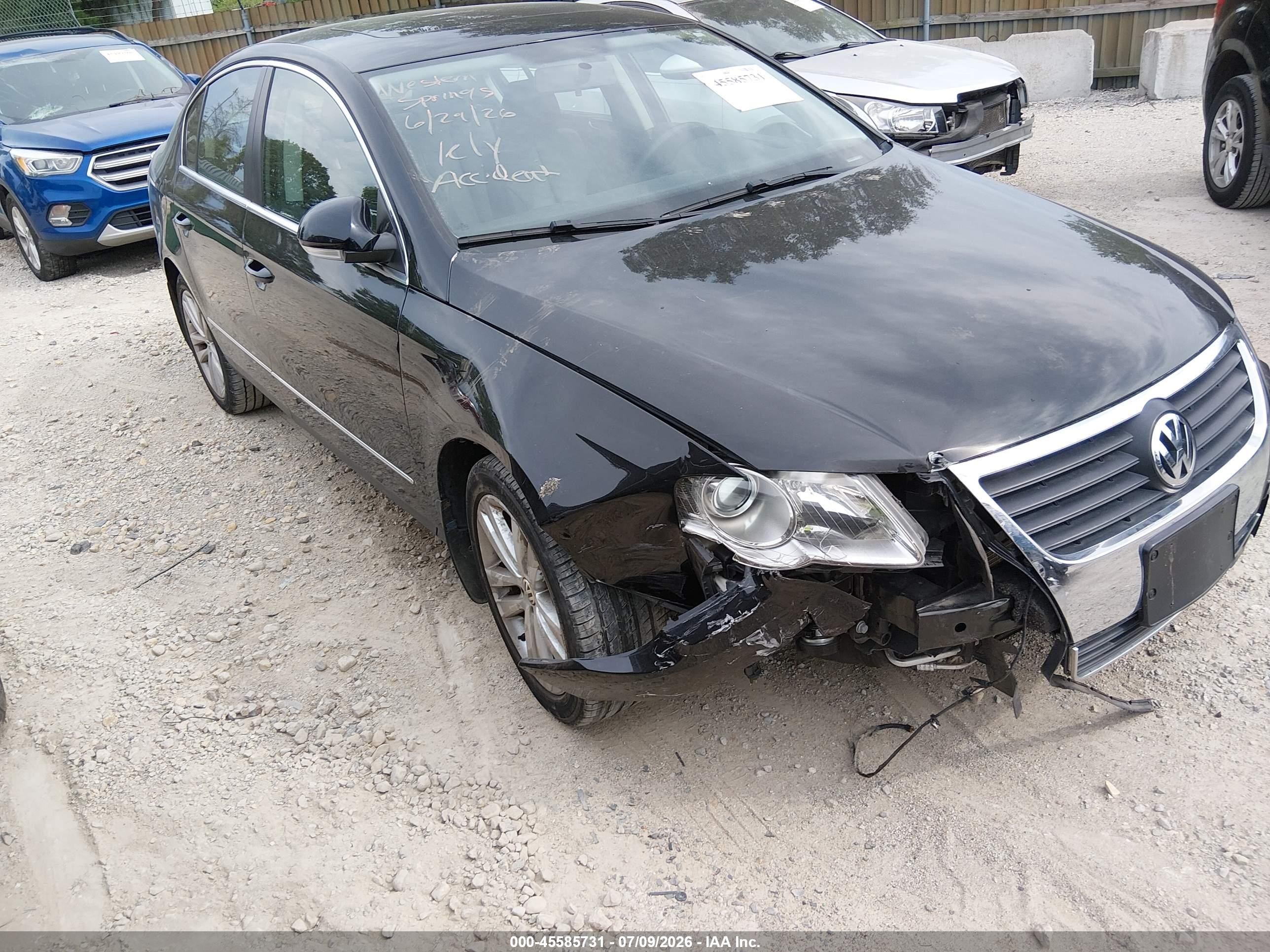 2009 Volkswagen Passat Komfort Black vin: WVWJK73C19P014197