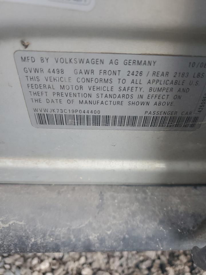 2009 Volkswagen Passat Turbo Silver vin: WVWJK73C19P044400