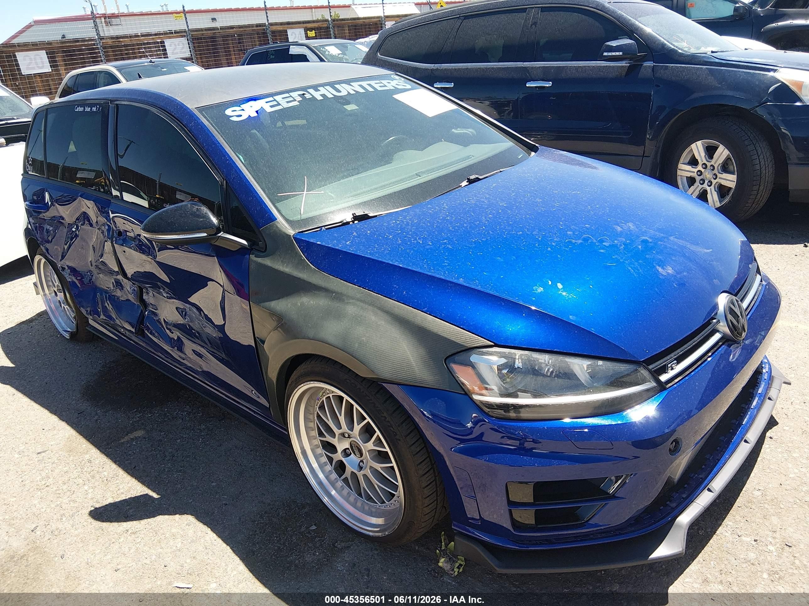 2015 Volkswagen Golf R 4-door Blue vin: WVWLF7AU0FW191849