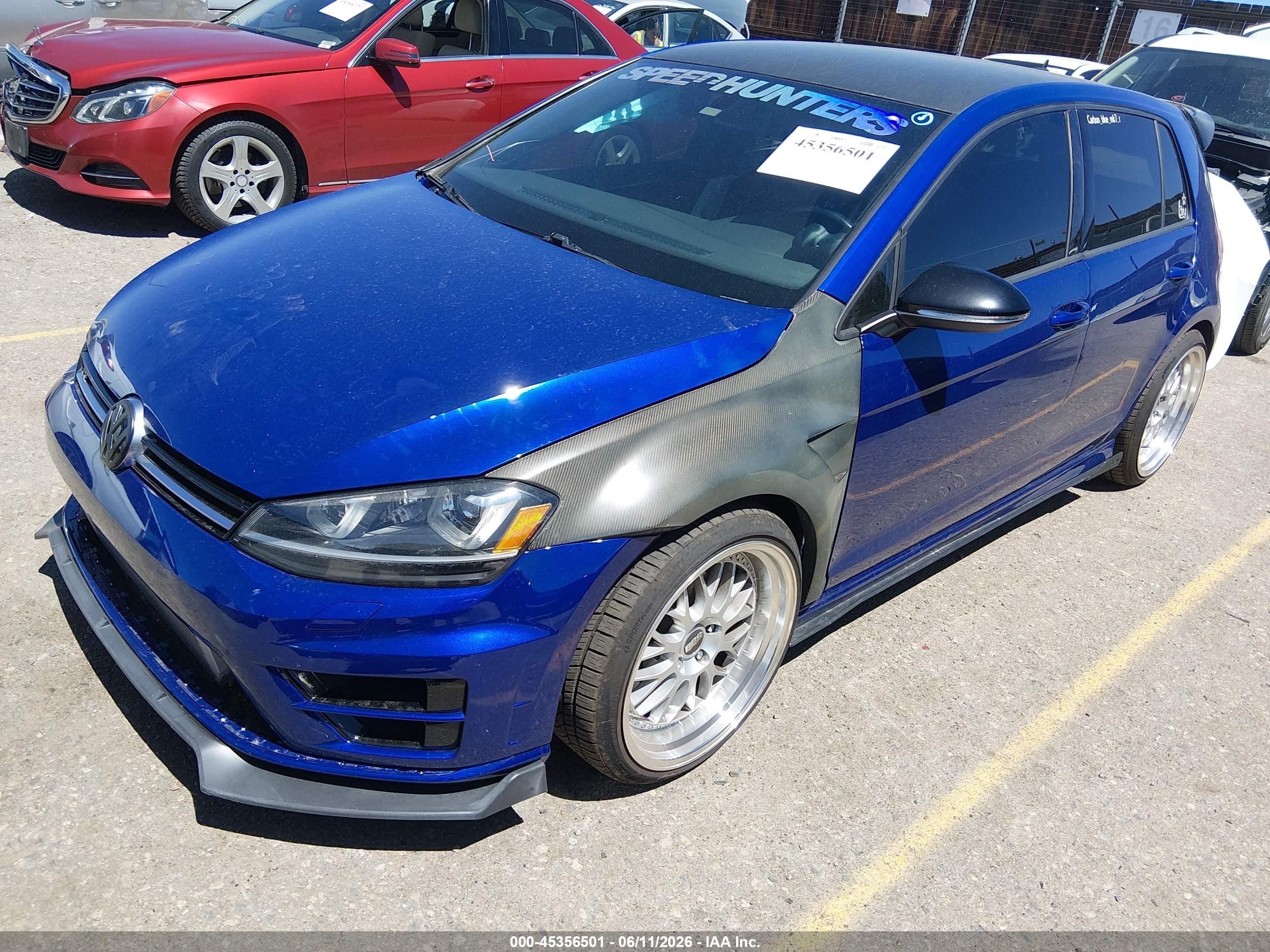 2015 Volkswagen Golf R 4-door Blue vin: WVWLF7AU0FW191849
