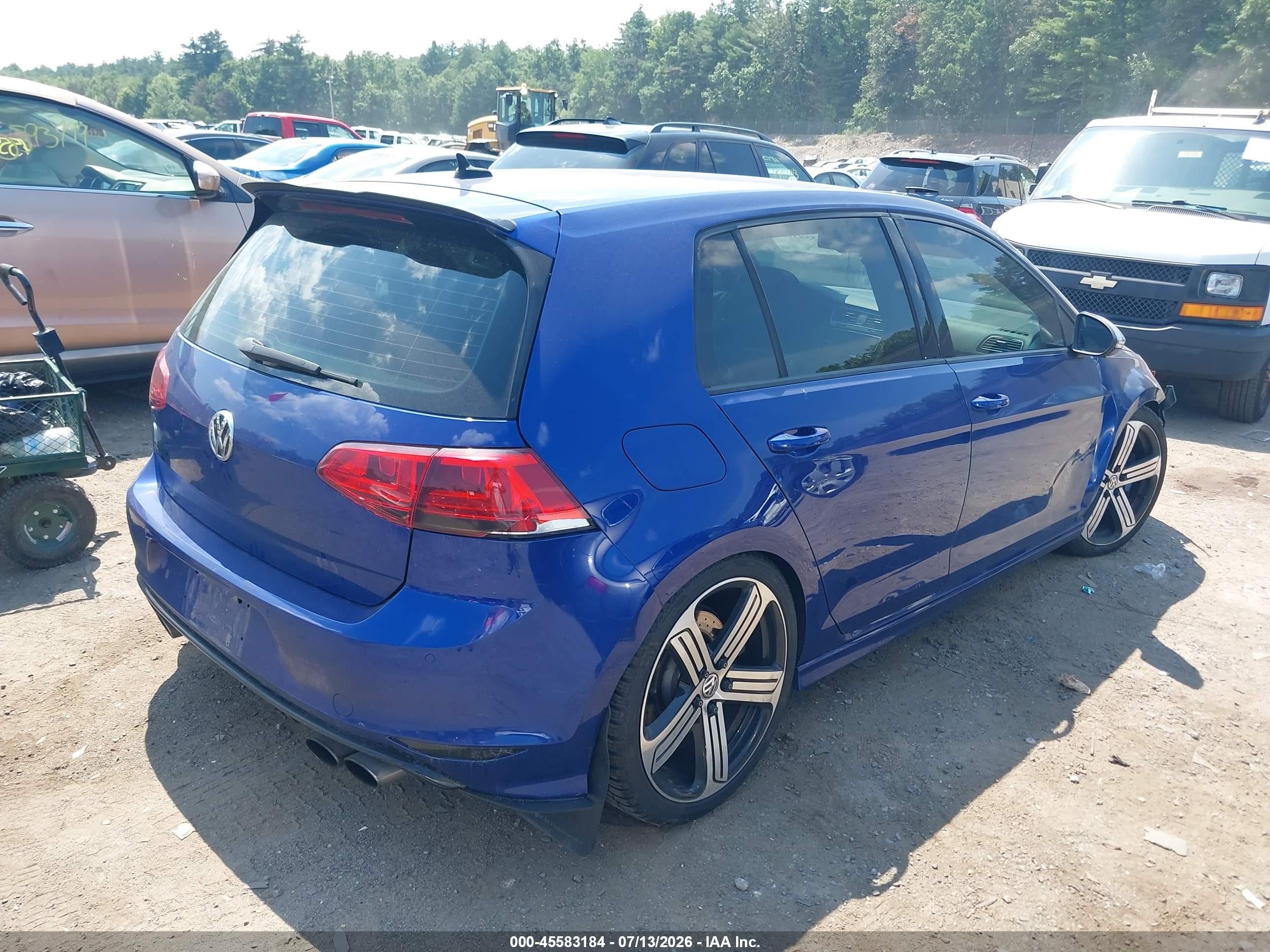 2015 Volkswagen Golf R 4-door Blue vin: WVWLF7AU4FW181096