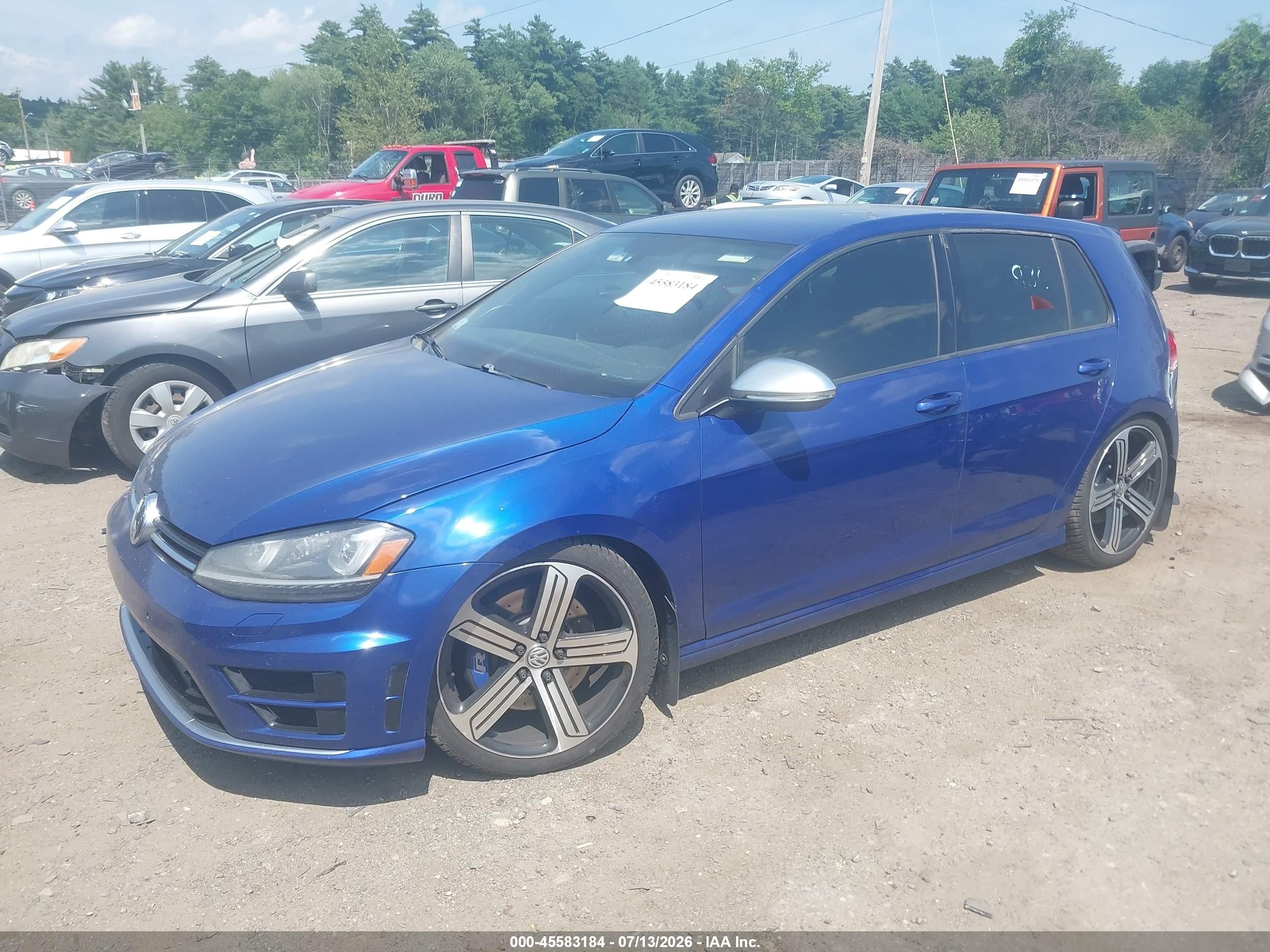 2015 Volkswagen Golf R 4-door Blue vin: WVWLF7AU4FW181096