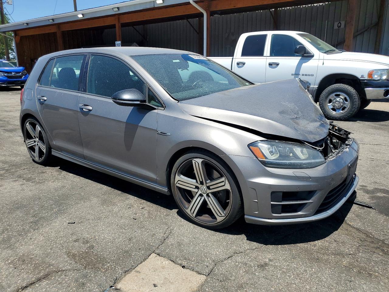 2015 Volkswagen Golf R Gray vin: WVWLF7AU9FW326097