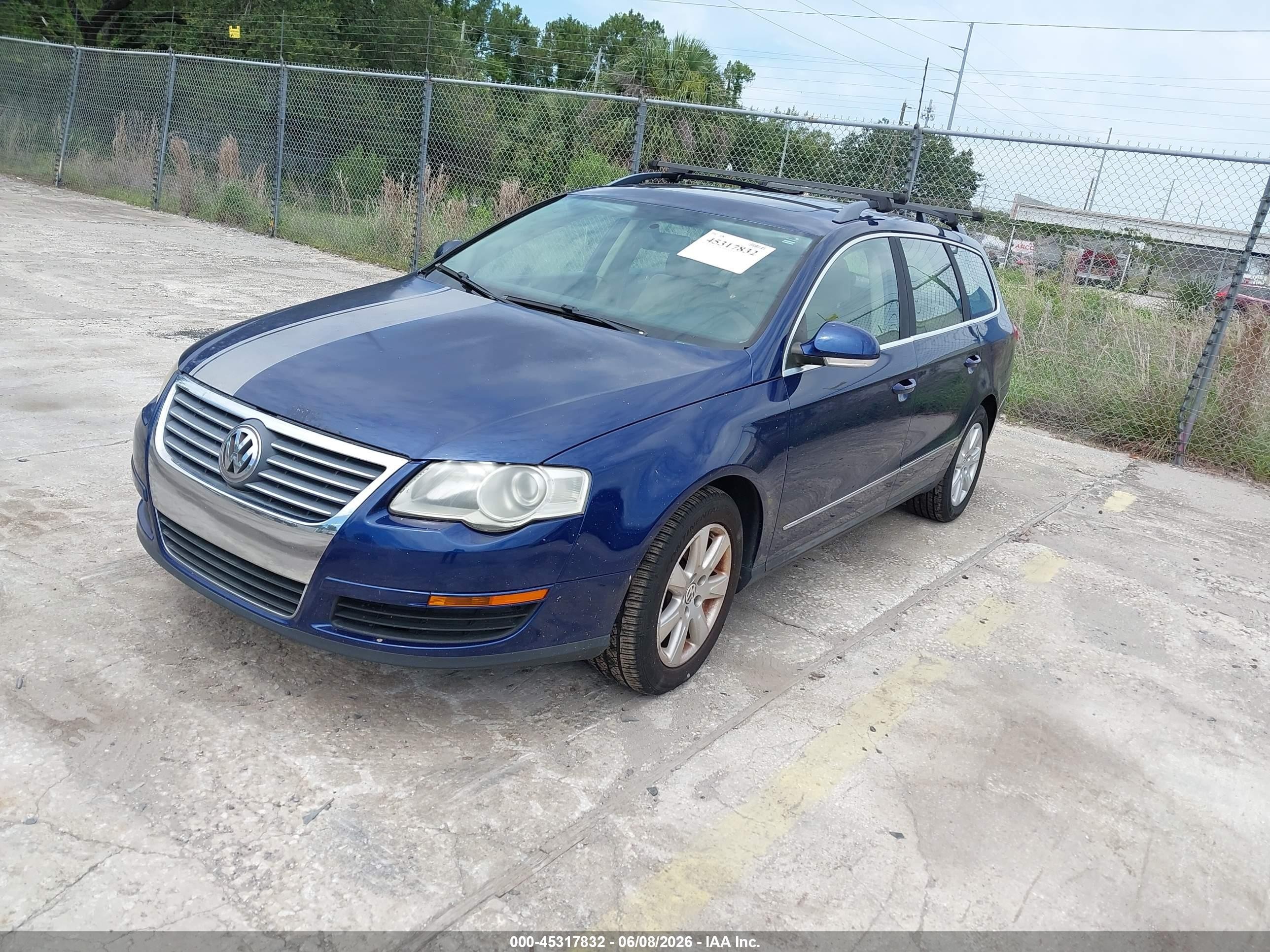 2007 Volkswagen Passat 2.0t Blue vin: WVWLK73C17E022771