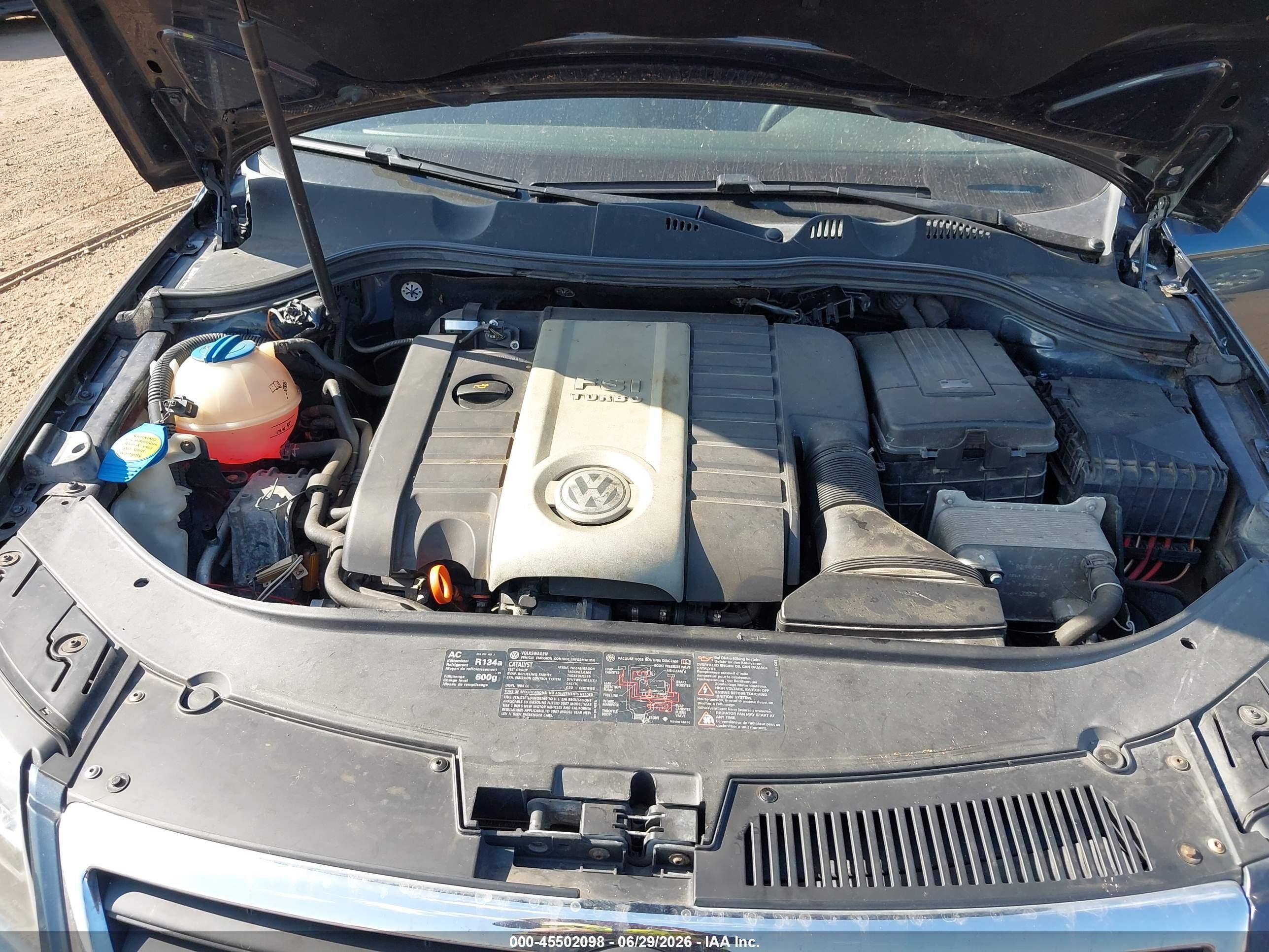 2007 Volkswagen Passat 2.0t Gray vin: WVWLK73C67E004699