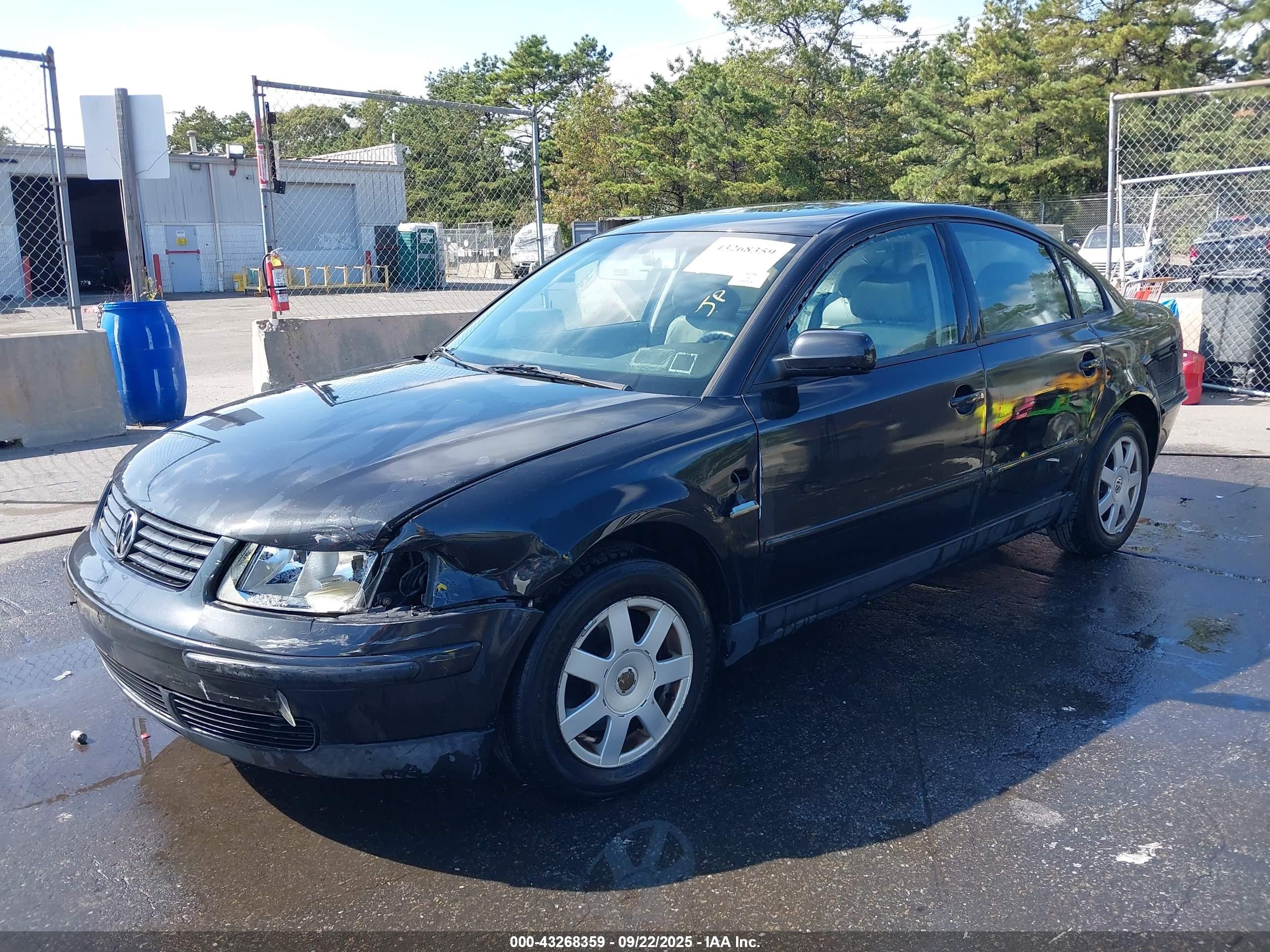 2000 Volkswagen Passat Gls Черный vin: WVWMA23B0YP432792