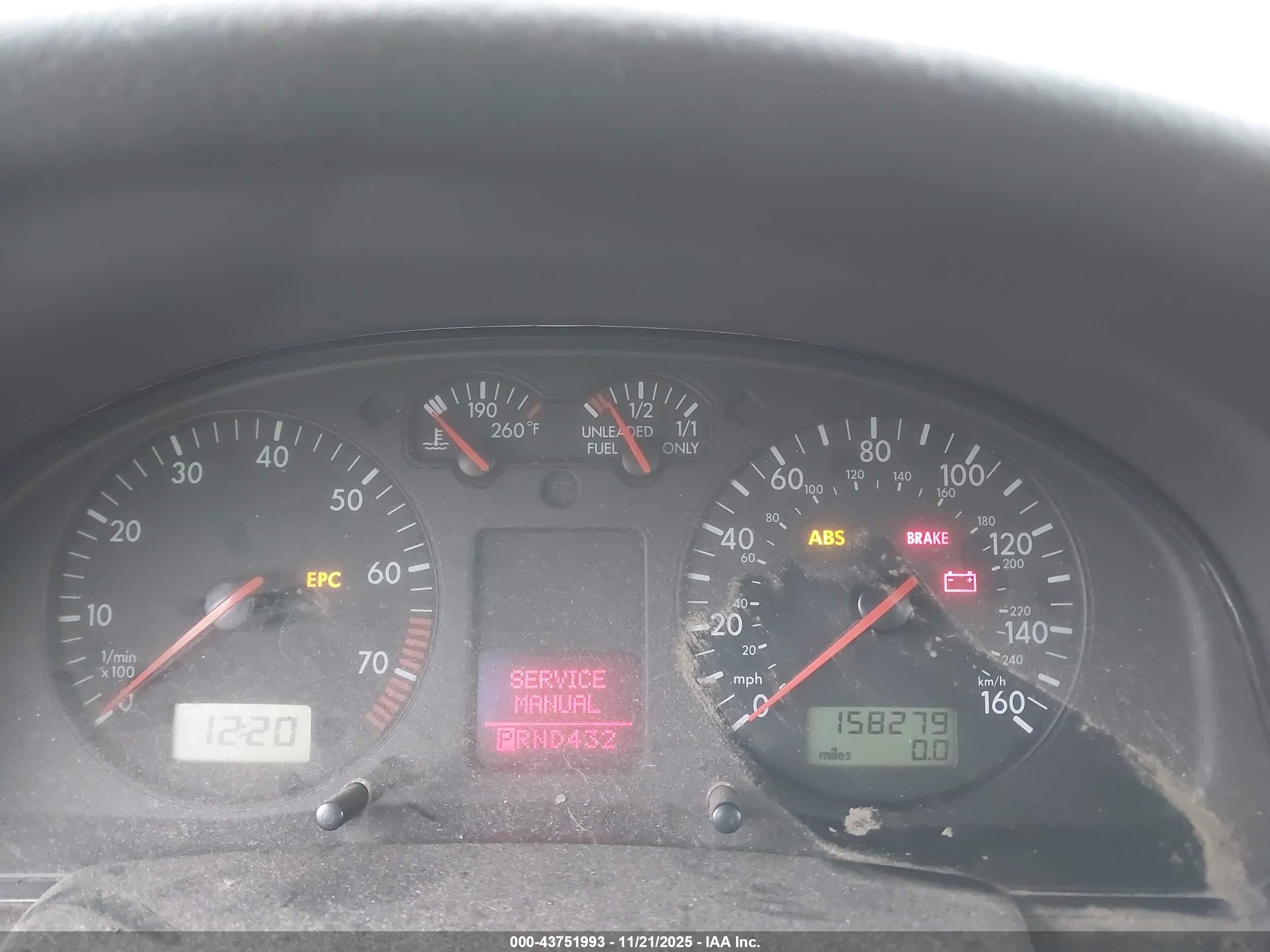 2000 Volkswagen Passat Gls Синий vin: WVWMA23B8YP162940