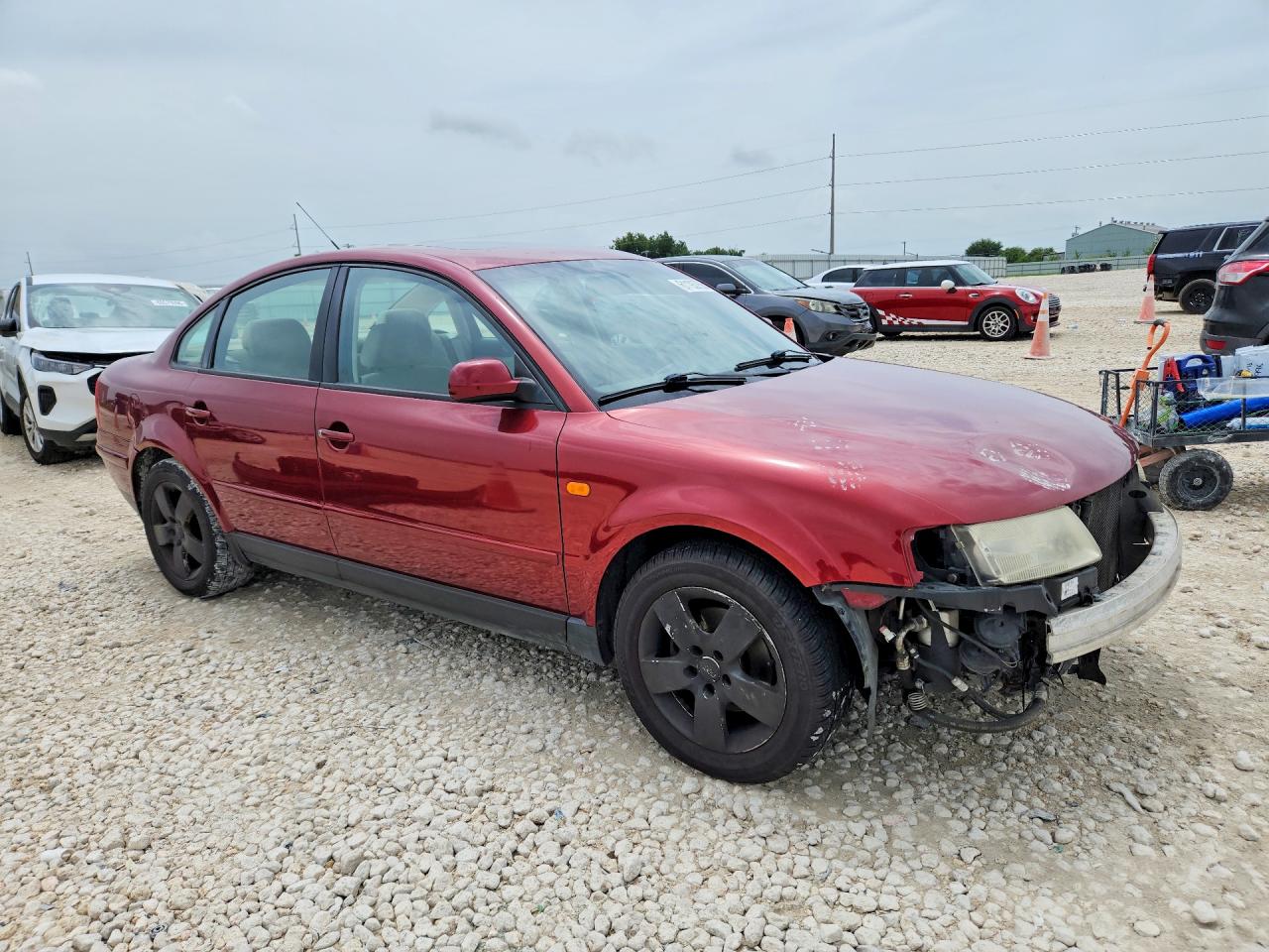 1998 Volkswagen Passat Gls Red vin: WVWMA63B6WE389351