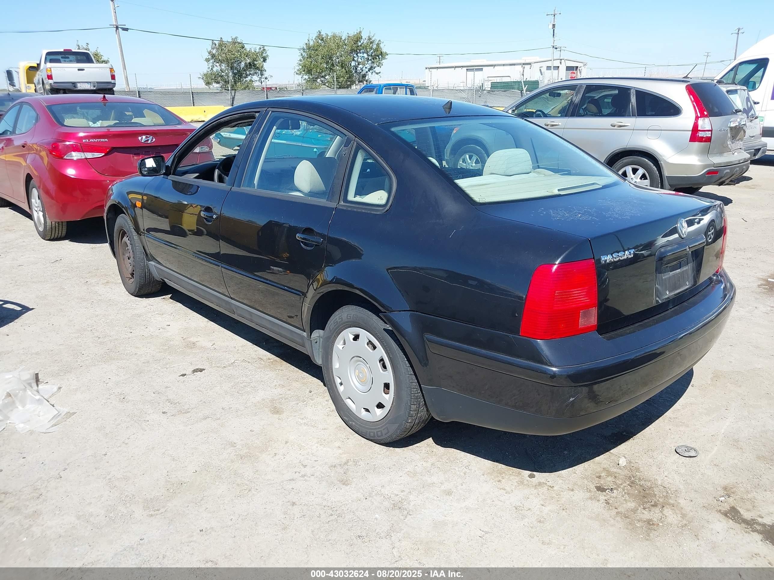 1998 Volkswagen Passat Gls Black vin: WVWMA63B9WE299966