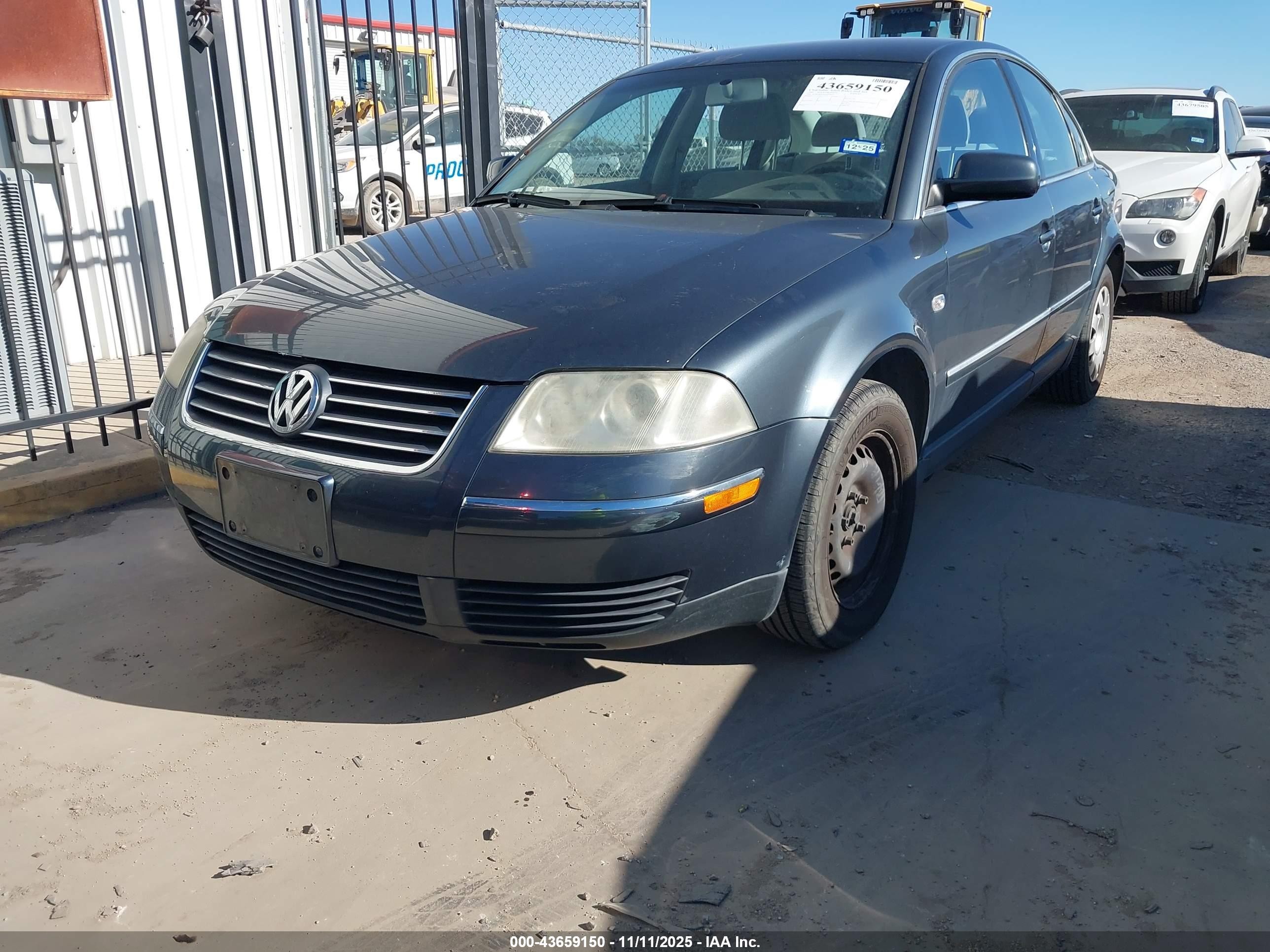 2003 Volkswagen Passat Gl Gray vin: WVWMD63B53P192839