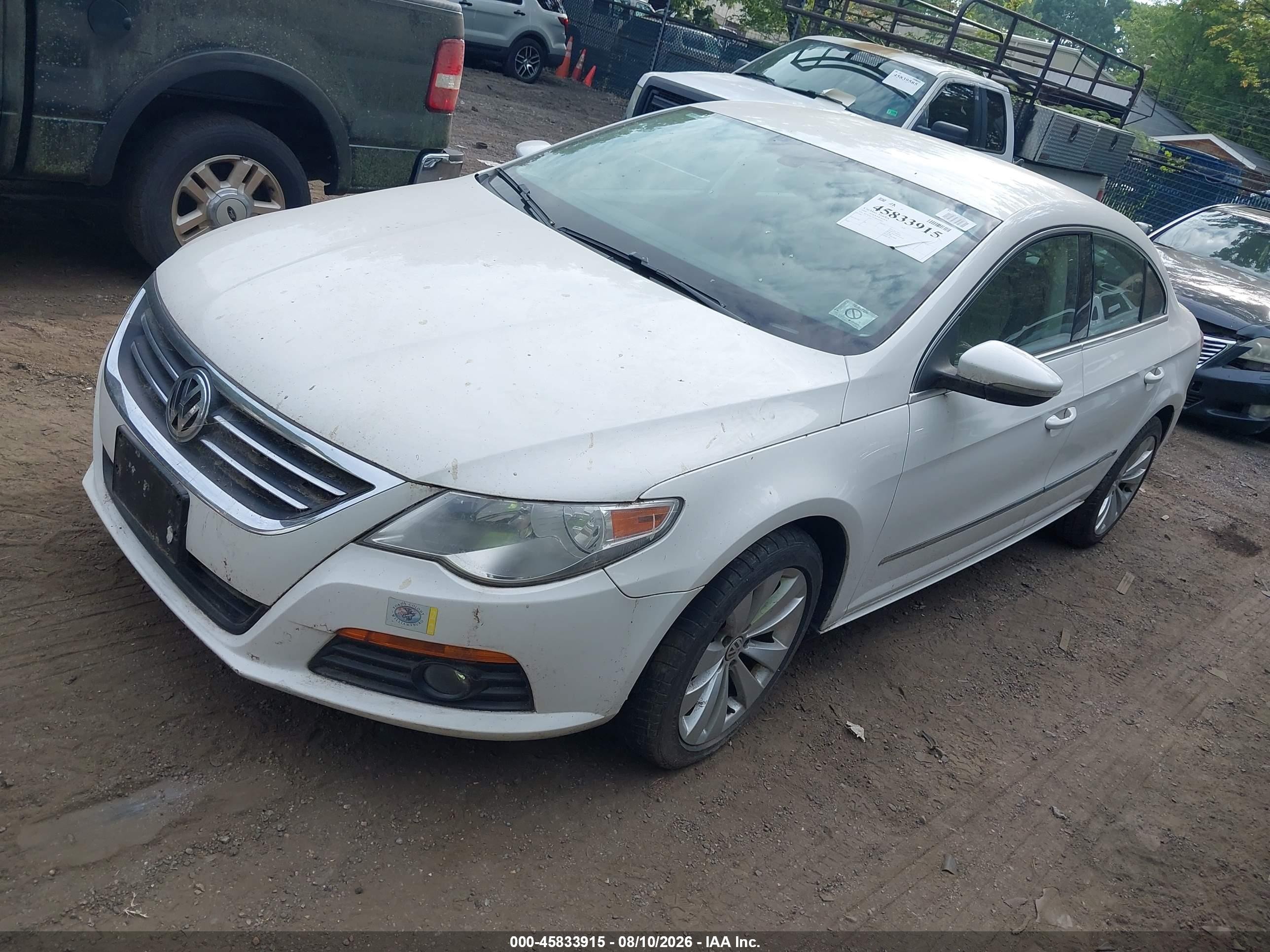2009 Volkswagen Cc Sport White vin: WVWML73C09E567932