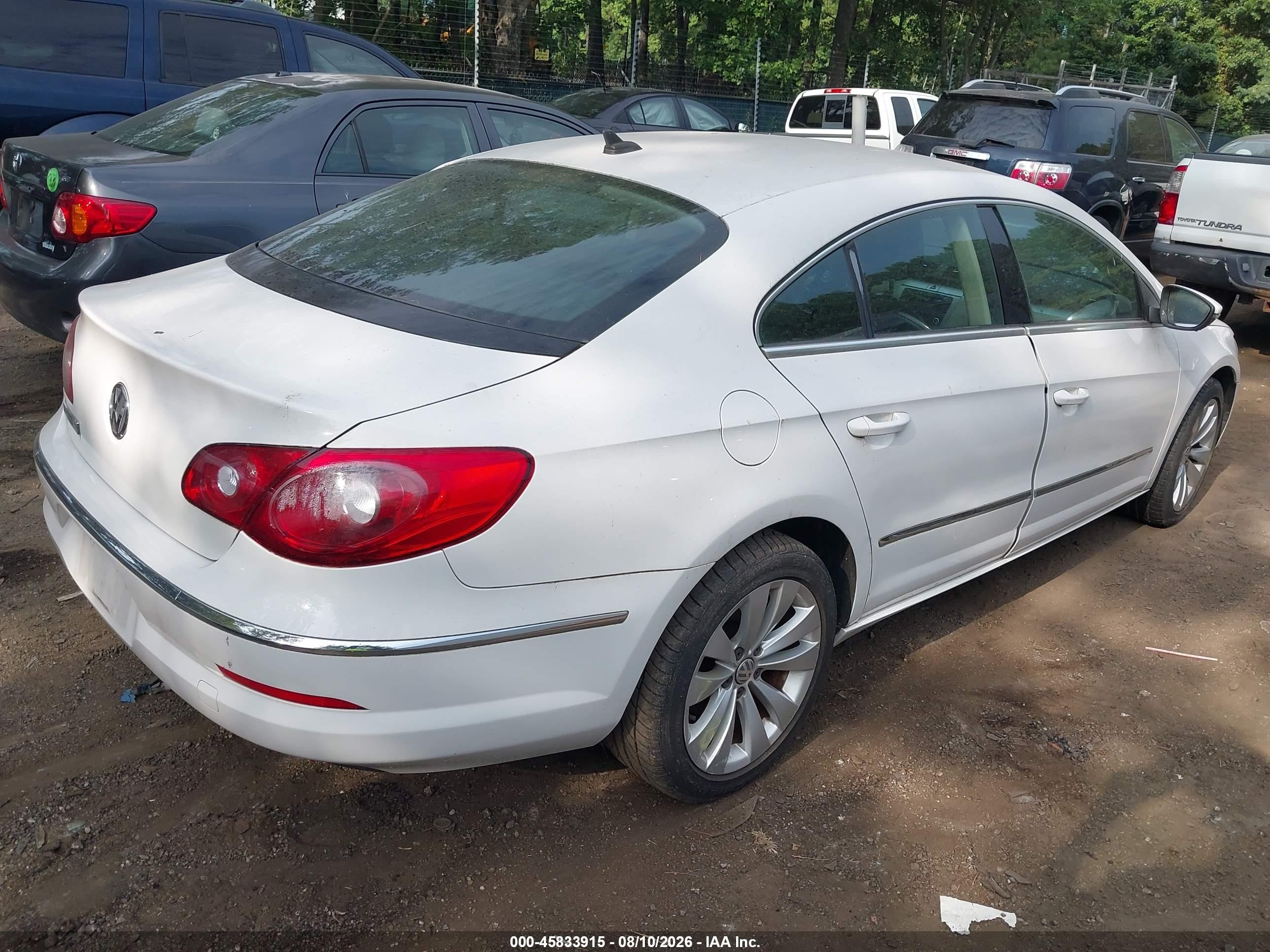 2009 Volkswagen Cc Sport White vin: WVWML73C09E567932