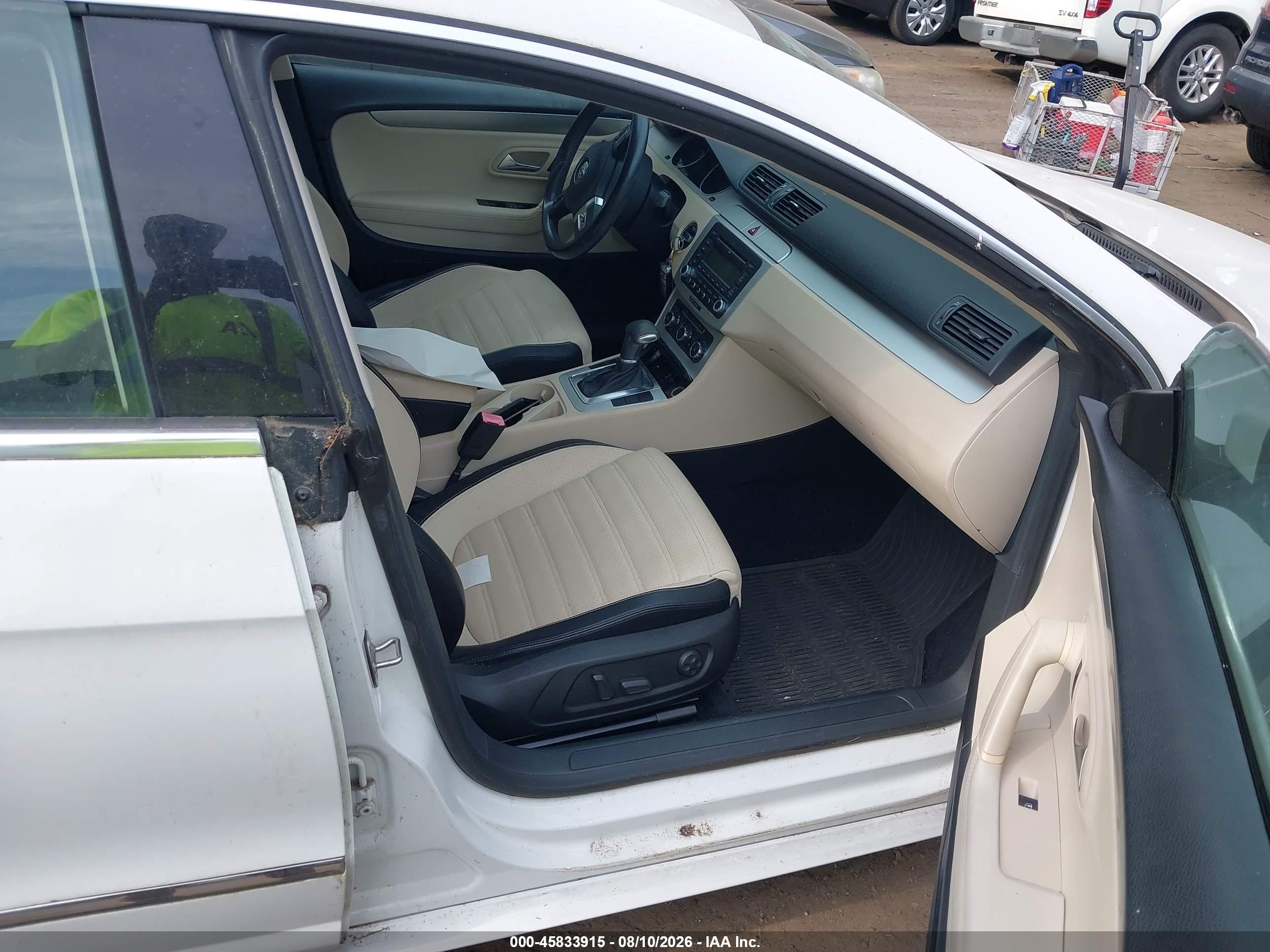 2009 Volkswagen Cc Sport White vin: WVWML73C09E567932
