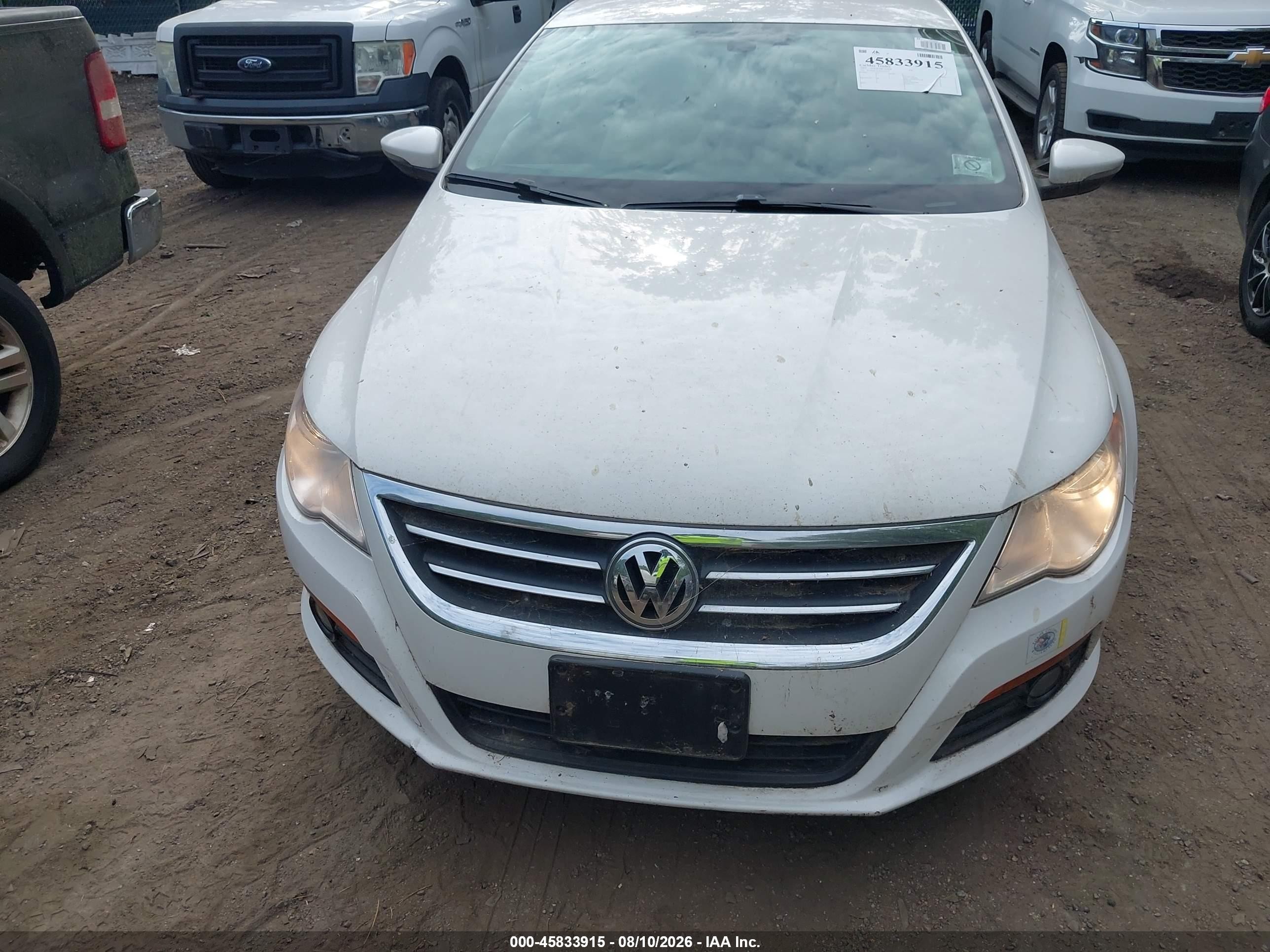 2009 Volkswagen Cc Sport White vin: WVWML73C09E567932