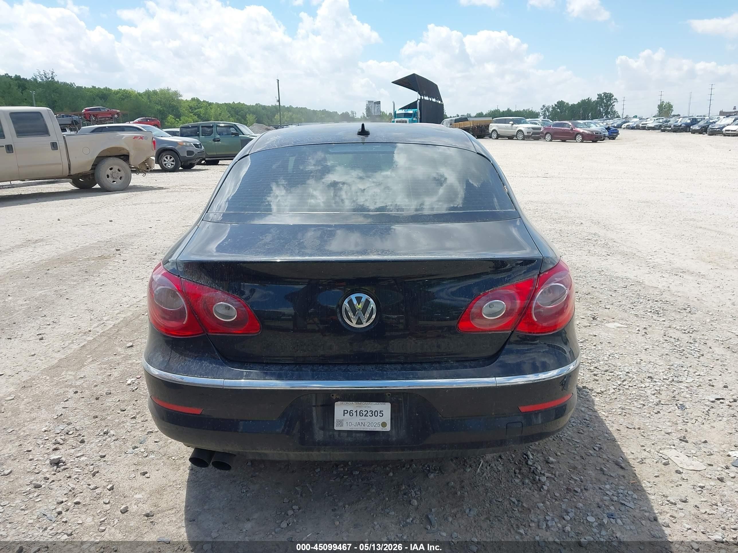 2009 Volkswagen Cc Sport Черный vin: WVWML73C99E518535