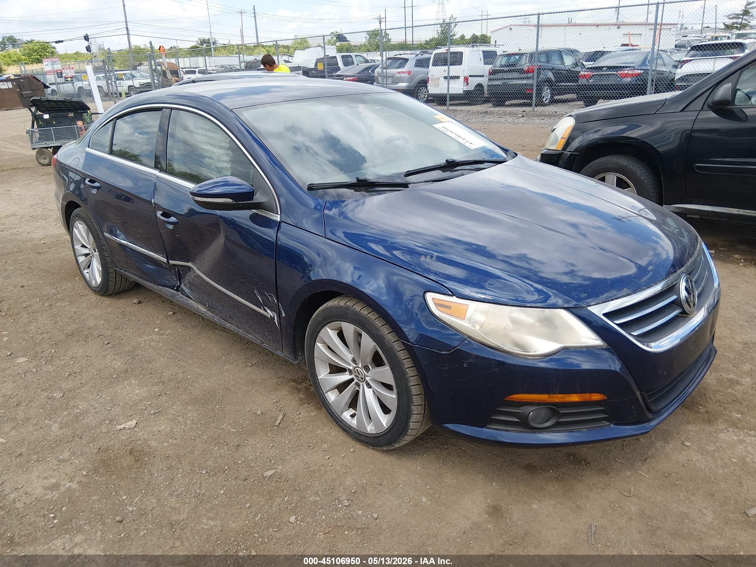 2010 Volkswagen Cc Sport Blue vin: WVWML7AN7AE500544