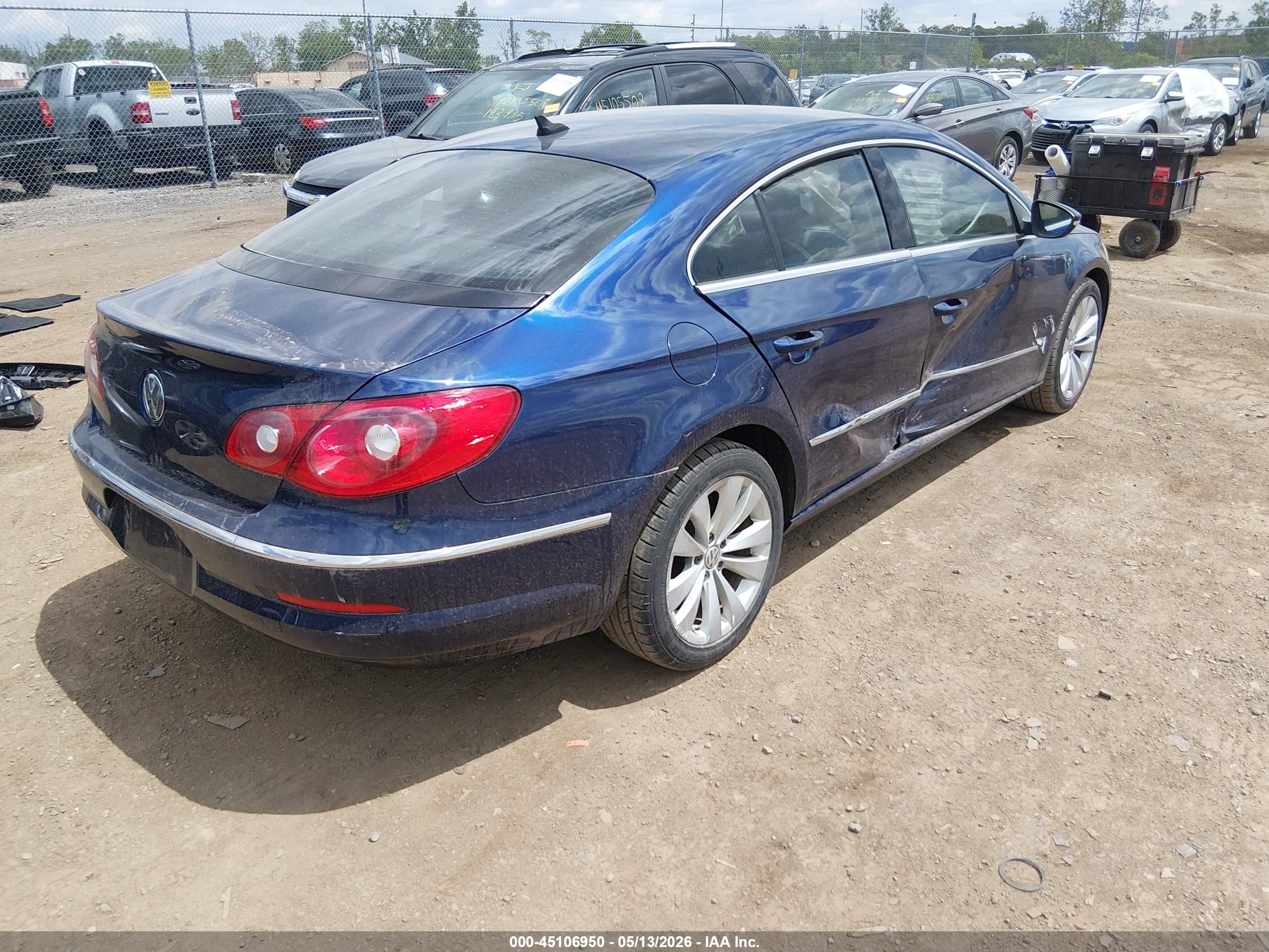 2010 Volkswagen Cc Sport Blue vin: WVWML7AN7AE500544