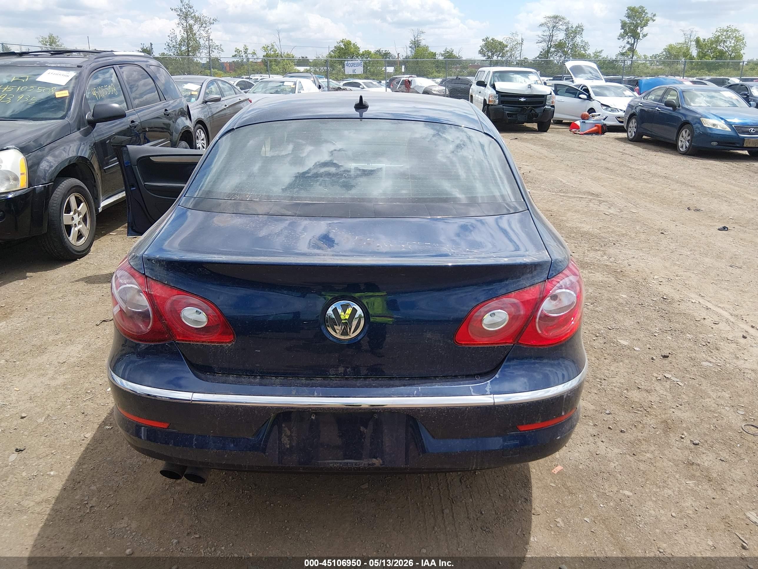 2010 Volkswagen Cc Sport Blue vin: WVWML7AN7AE500544