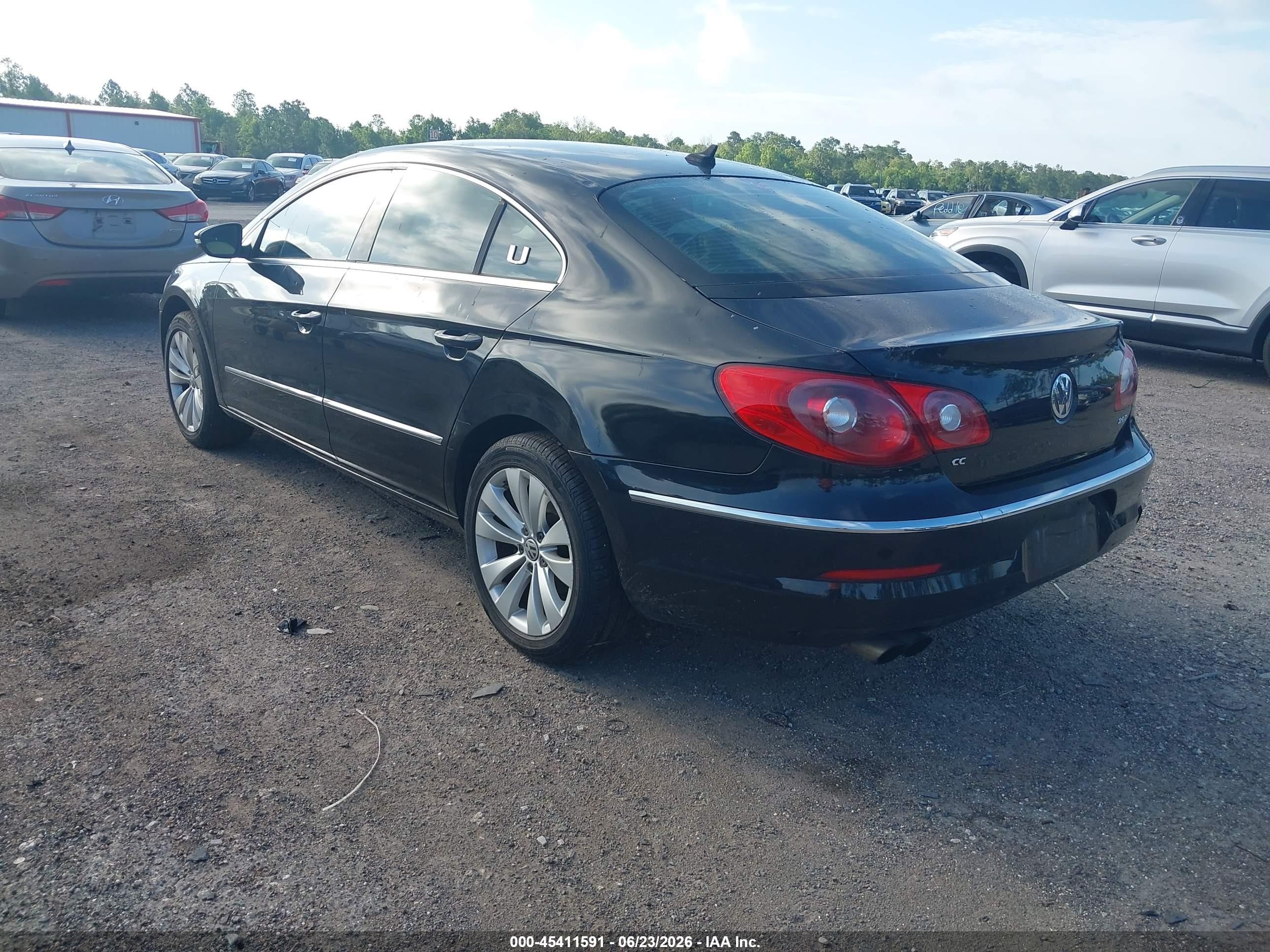 2010 Volkswagen Cc Sport Black vin: WVWML7AN9AE517393