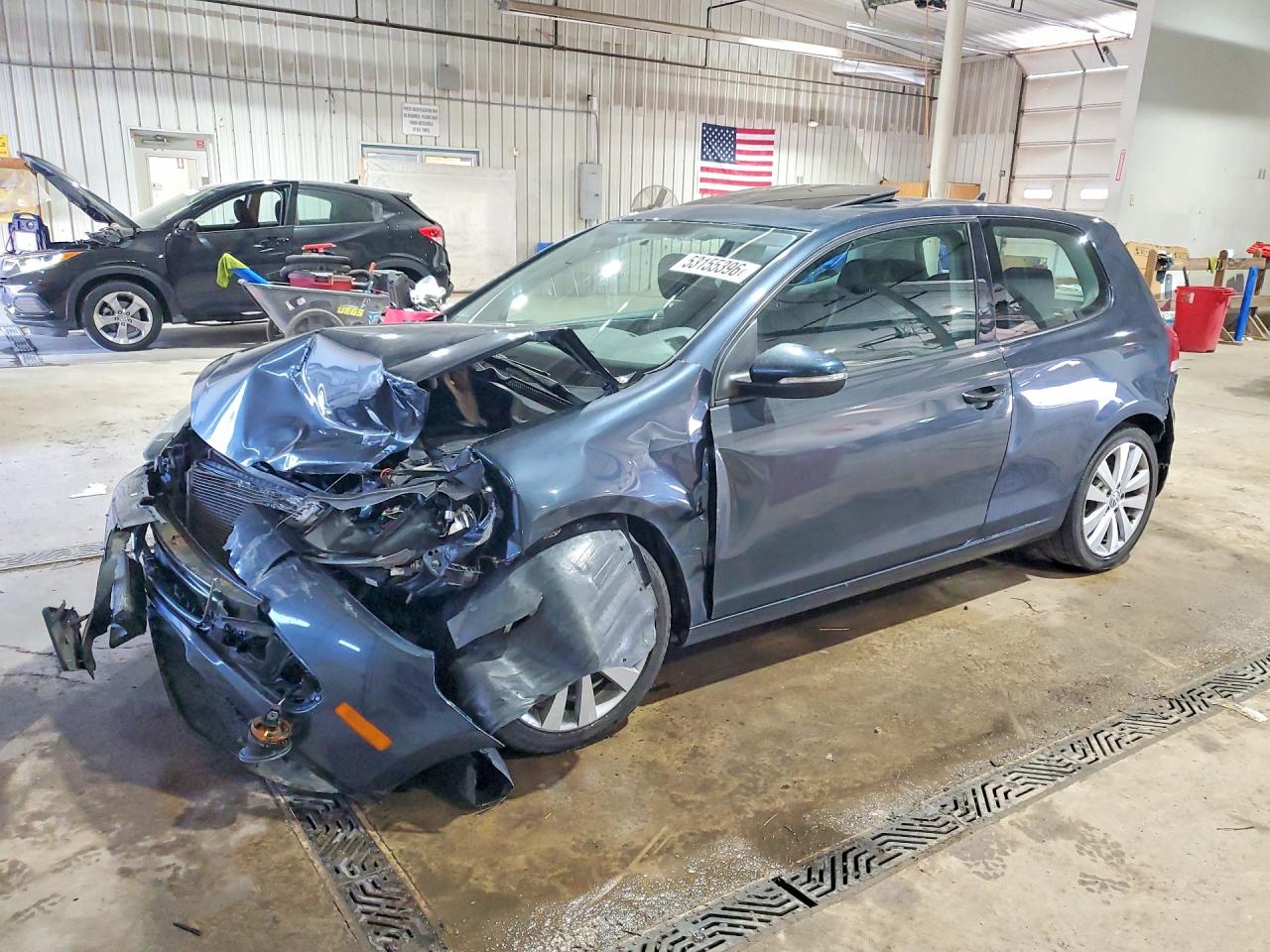 2012 Volkswagen Golf Blue vin: WVWMM7AJ0CW183052