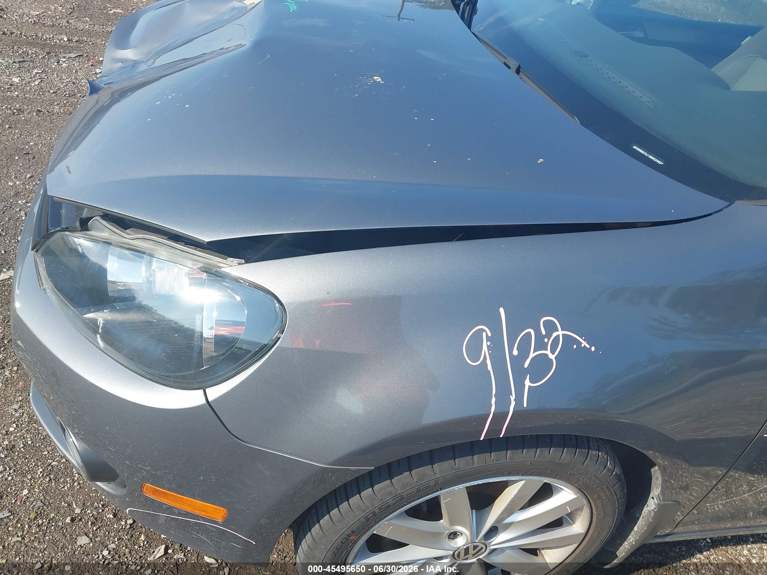 2011 Volkswagen Golf Tdi 2-door Gray vin: WVWMM7AJ1BW324824