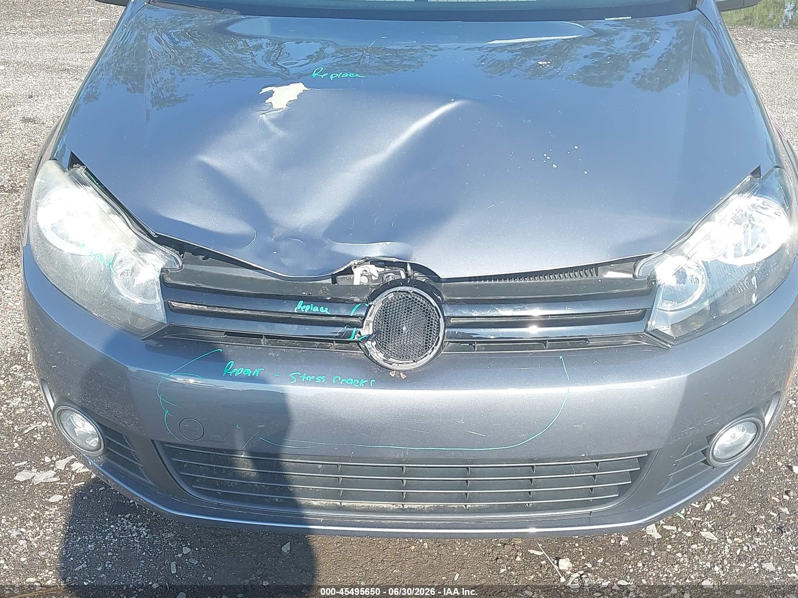 2011 Volkswagen Golf Tdi 2-door Gray vin: WVWMM7AJ1BW324824