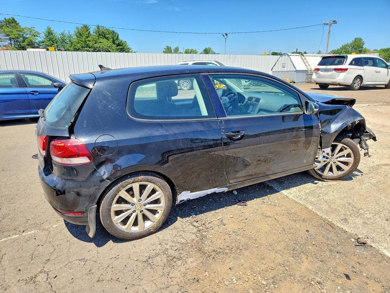 2012 Volkswagen Golf Black vin: WVWMM7AJ6CW037996