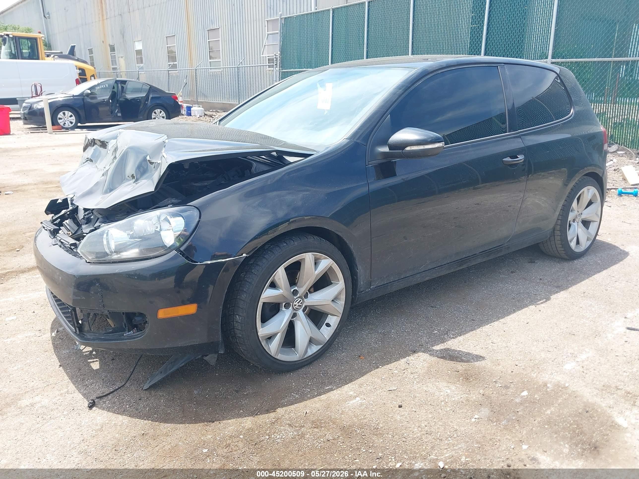 2012 Volkswagen Golf Tdi 2-door Black vin: WVWMM7AJ6CW355102
