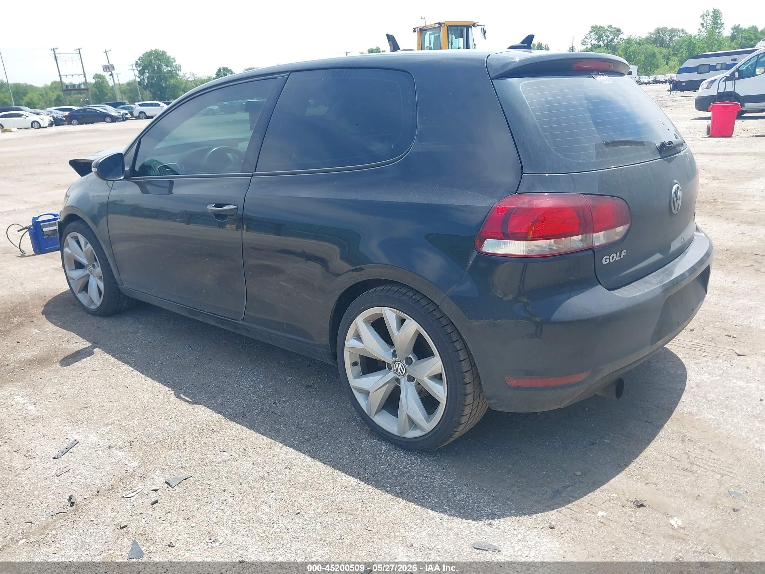 2012 Volkswagen Golf Tdi 2-door Black vin: WVWMM7AJ6CW355102