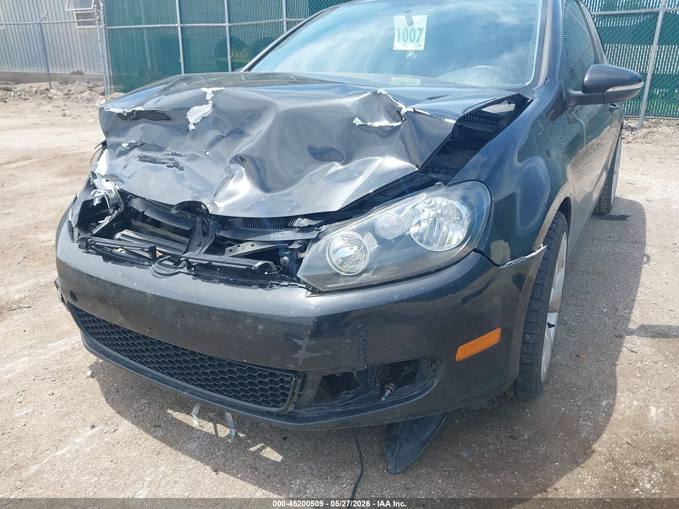 2012 Volkswagen Golf Tdi 2-door Black vin: WVWMM7AJ6CW355102